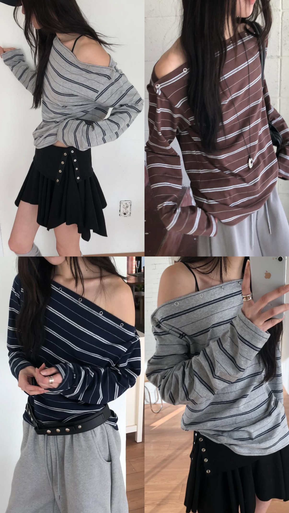 新品優惠｜Line mood Off-shoulder Top