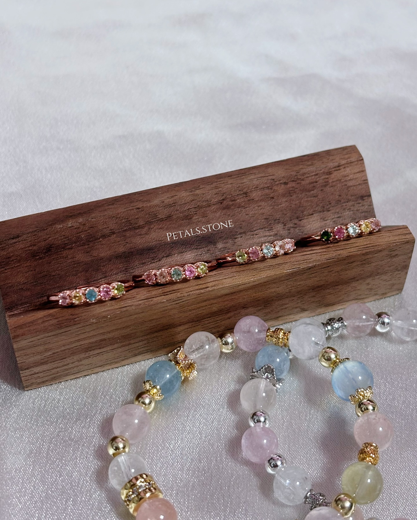 Rose-Gold Tourmaline Rainbow Rings🌈  