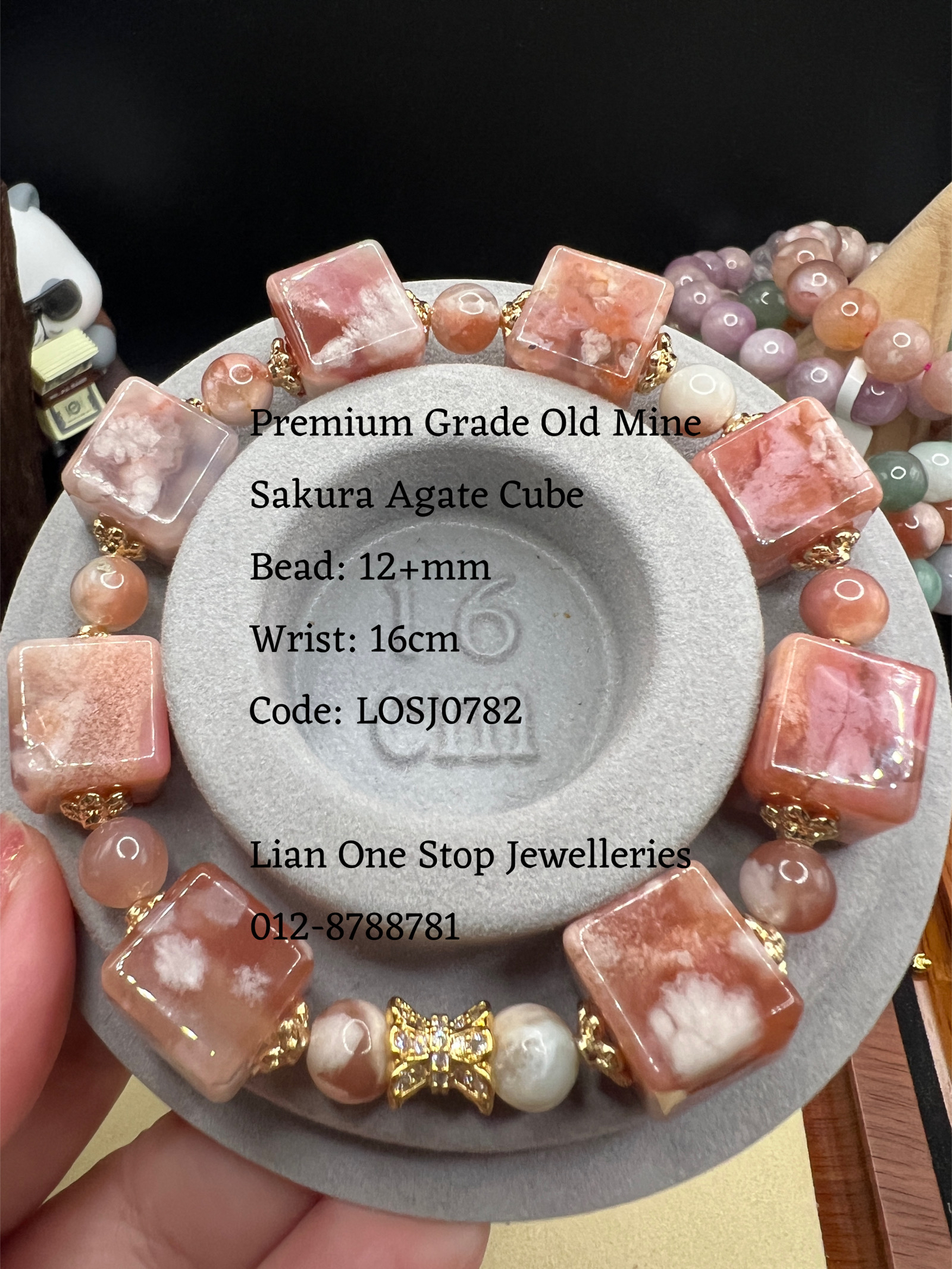 Sakura sale agate bracelet