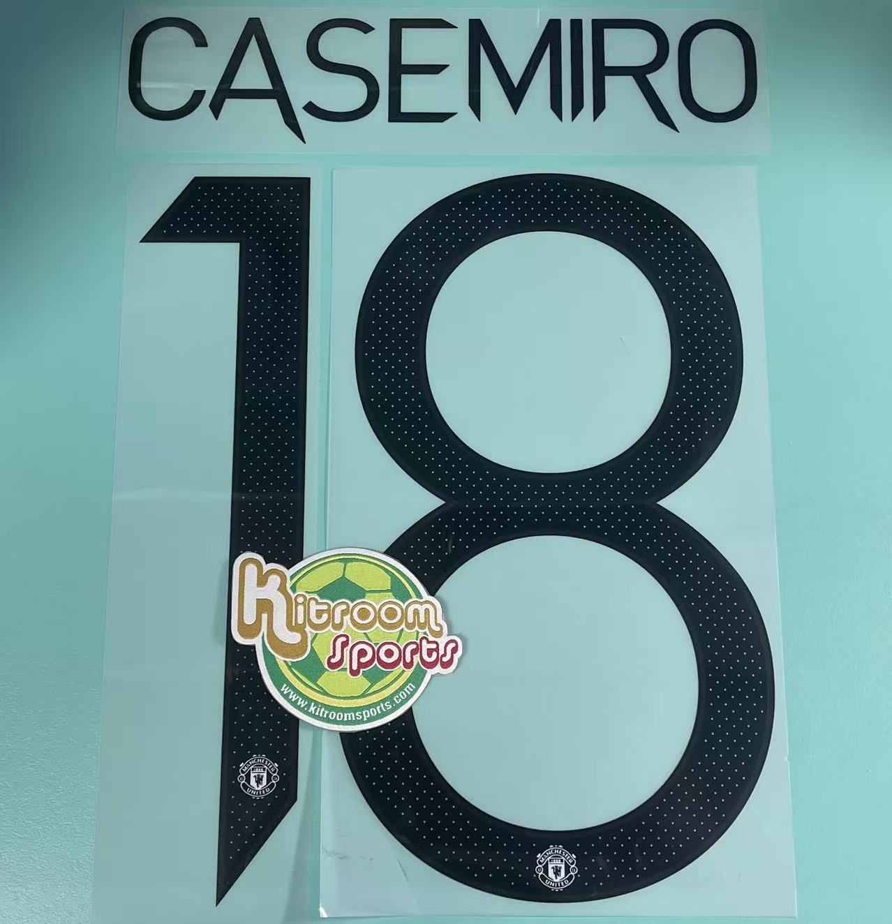 2022-23 Manchester United Away UCL Nameset #18 CASEMIRO