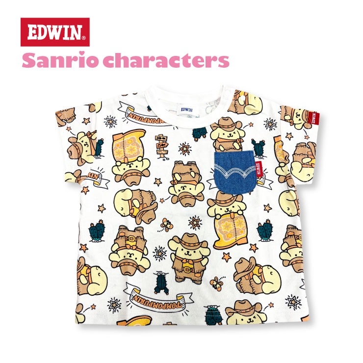 🇯🇵限量預訂 日本直送🇯🇵EDWIN × Sanrio 布甸狗人物滿印口袋短袖T恤