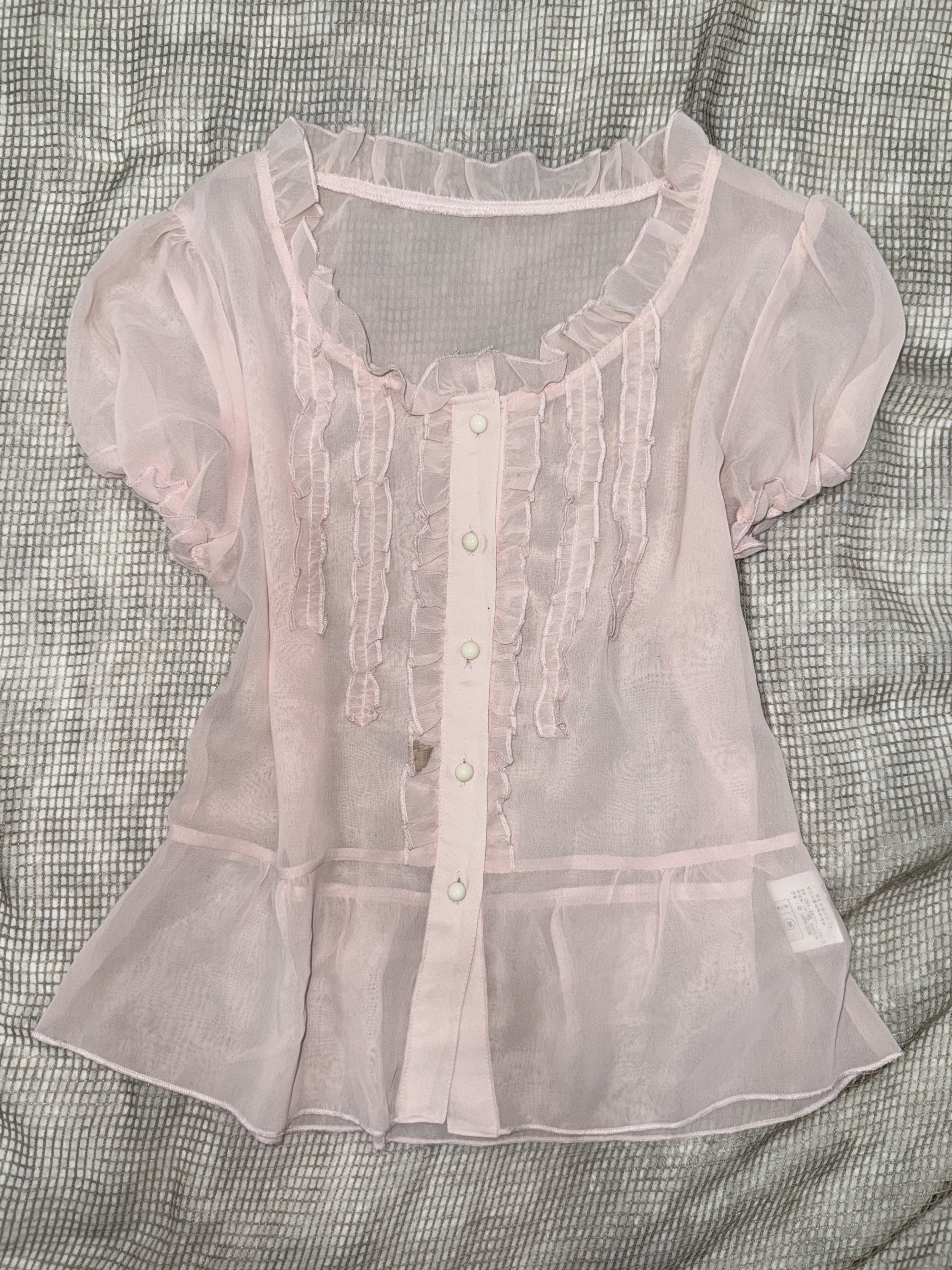 [On Sale]Nana Style Pink Ruffled Top