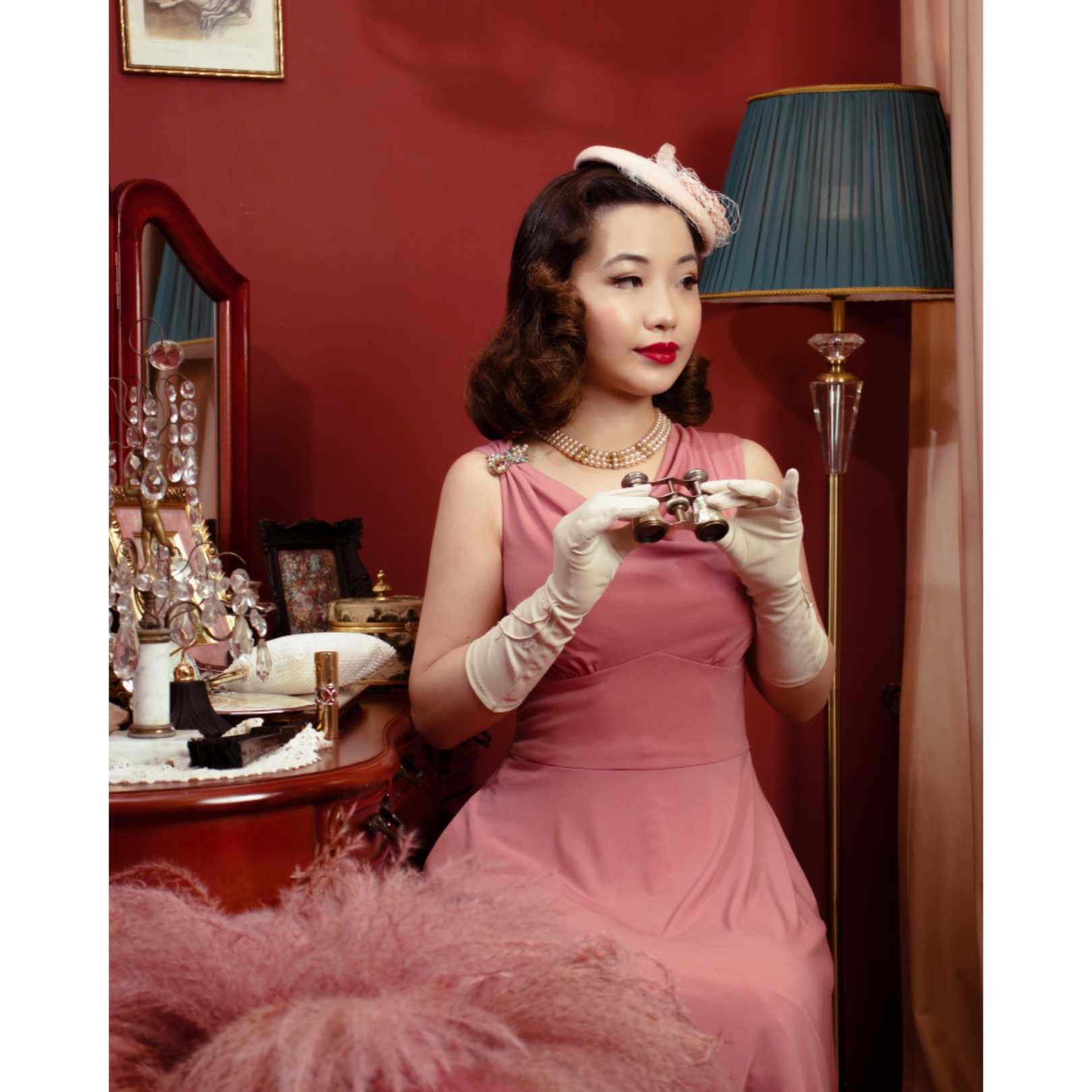 (Ready-Made) Miss Bellezza Dress - Dusty Rose(FM137)