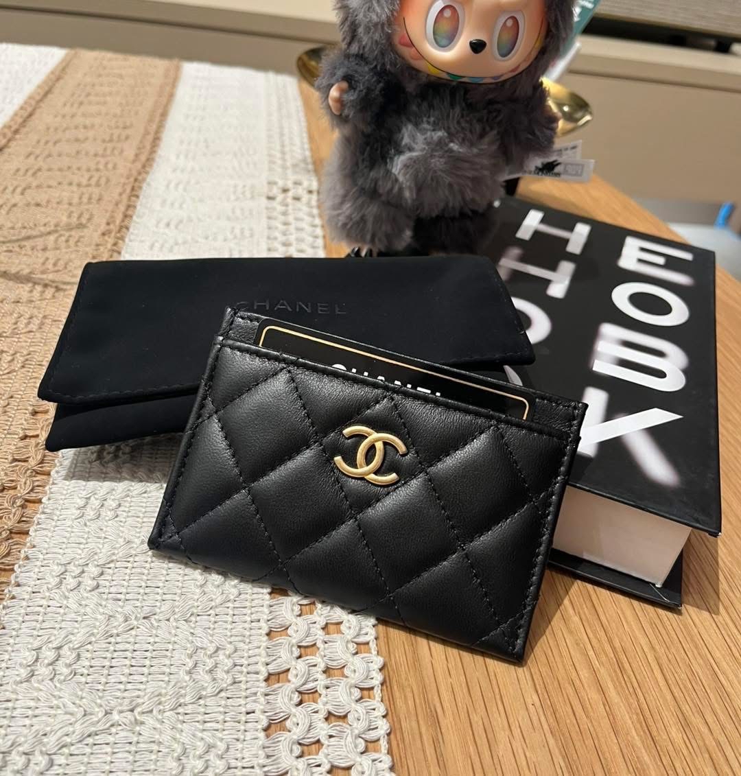未使用品 Chanel card holder 黑金扣 cc 卡片套 100%Authentic,unused 未使用品✅card✅dust bag