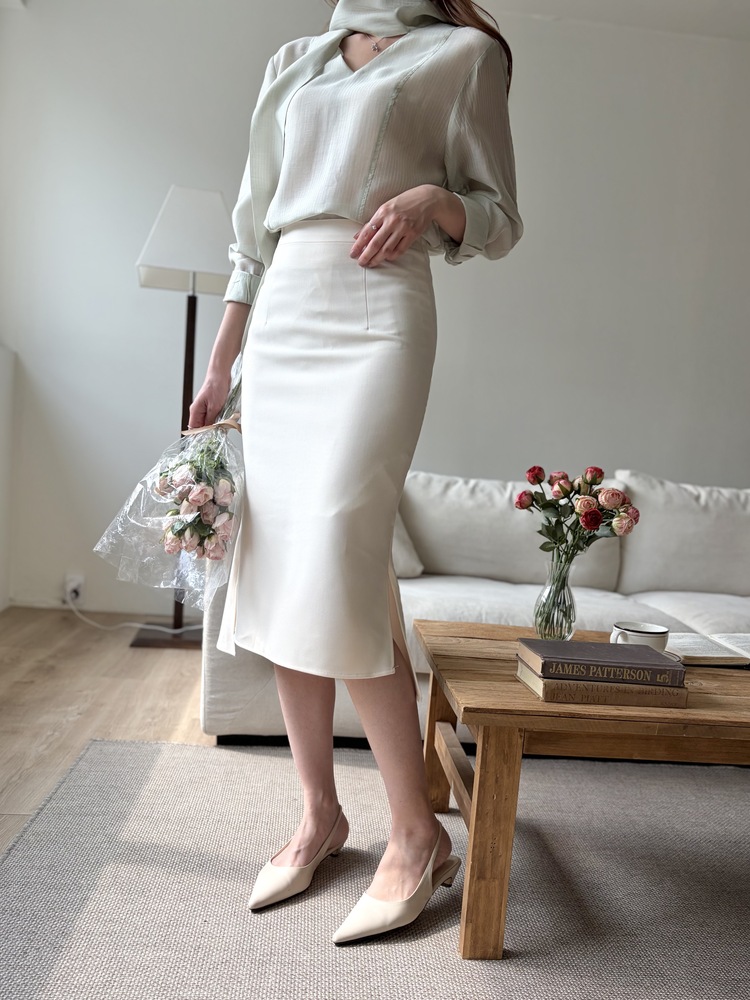 Pastel Mermaid Skirt (Ivory)