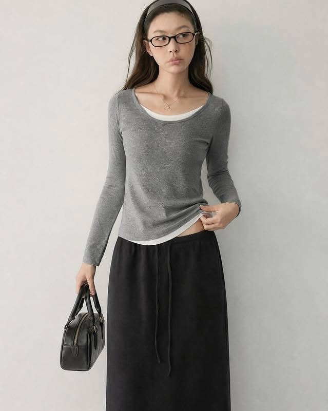 假2件fit size Top