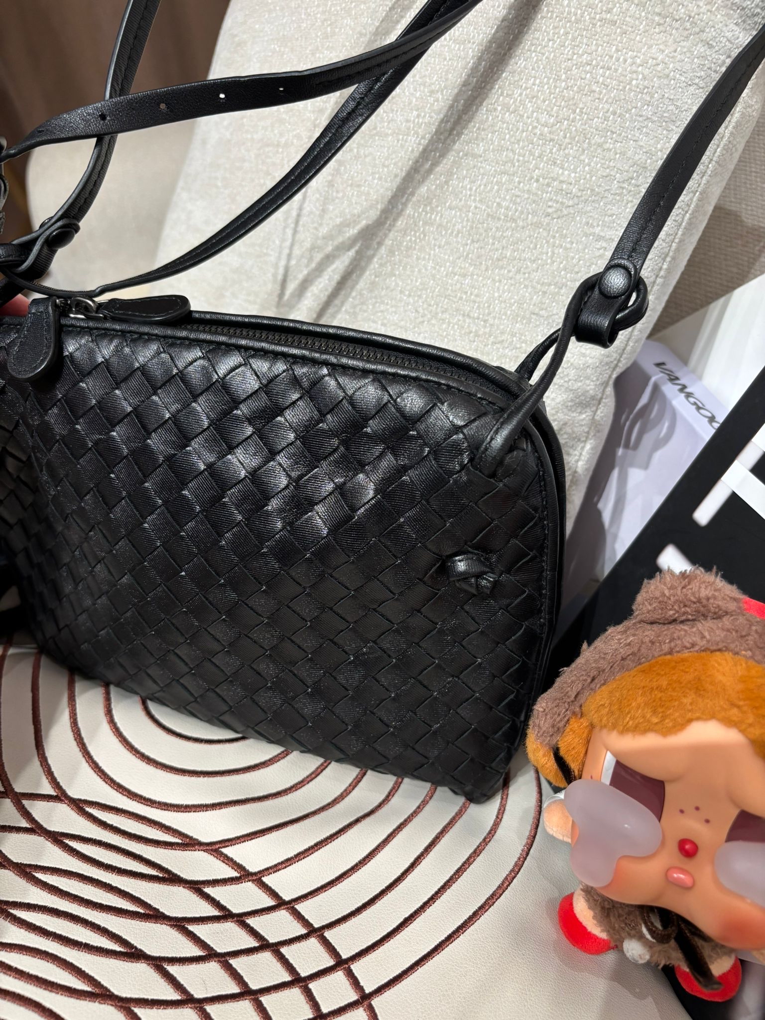 Bottega Veneta BV Crossbody Bag Black 100%Authentic, 95%New ✅Dust bag