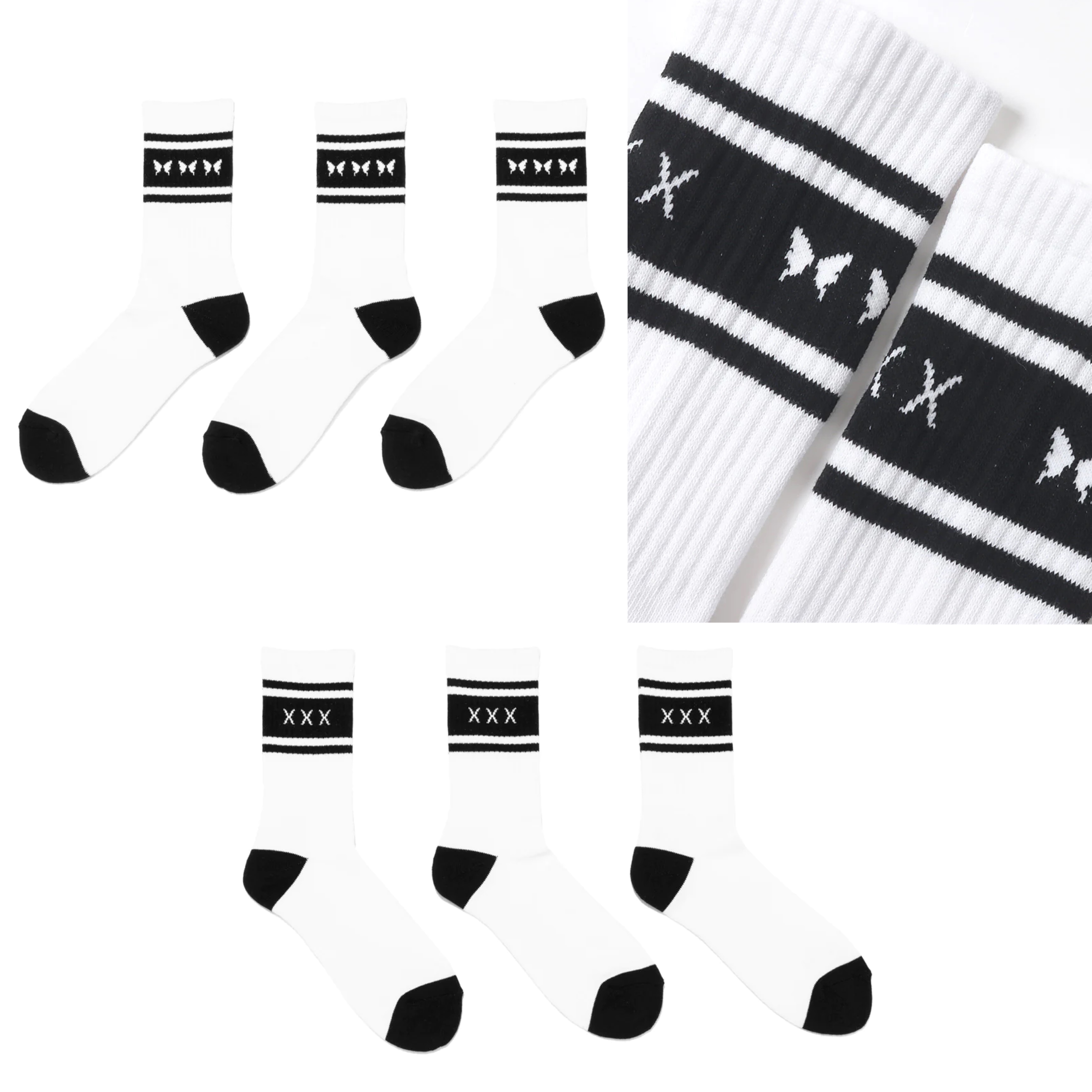 GOD SELECTION XXX SOCKS SET / BUTTERFLY (GX-S22-SO-031 