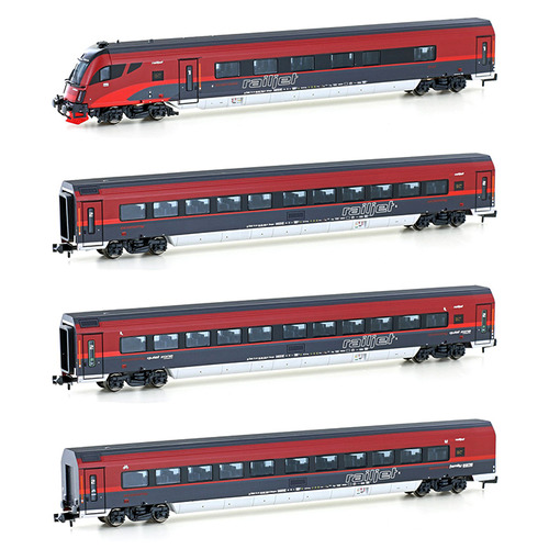 ÖBB Railjet 奧地利聯邦鐵路噴射機客運列車 Lemke Hobbytrain N 1:160 7pcs/set