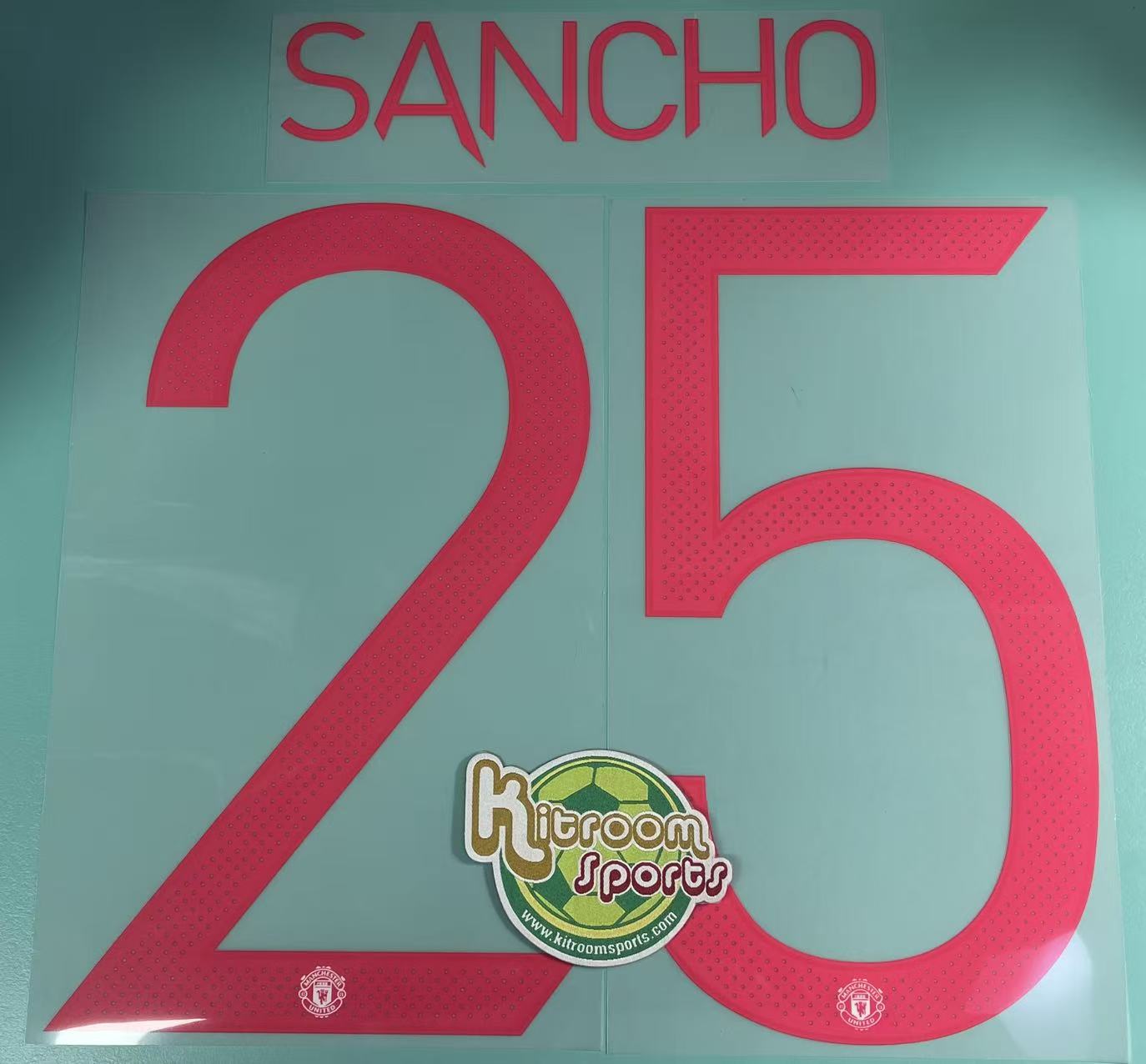 2021-22 Manchester United AWAY UCL Nameset #25 SANCHO