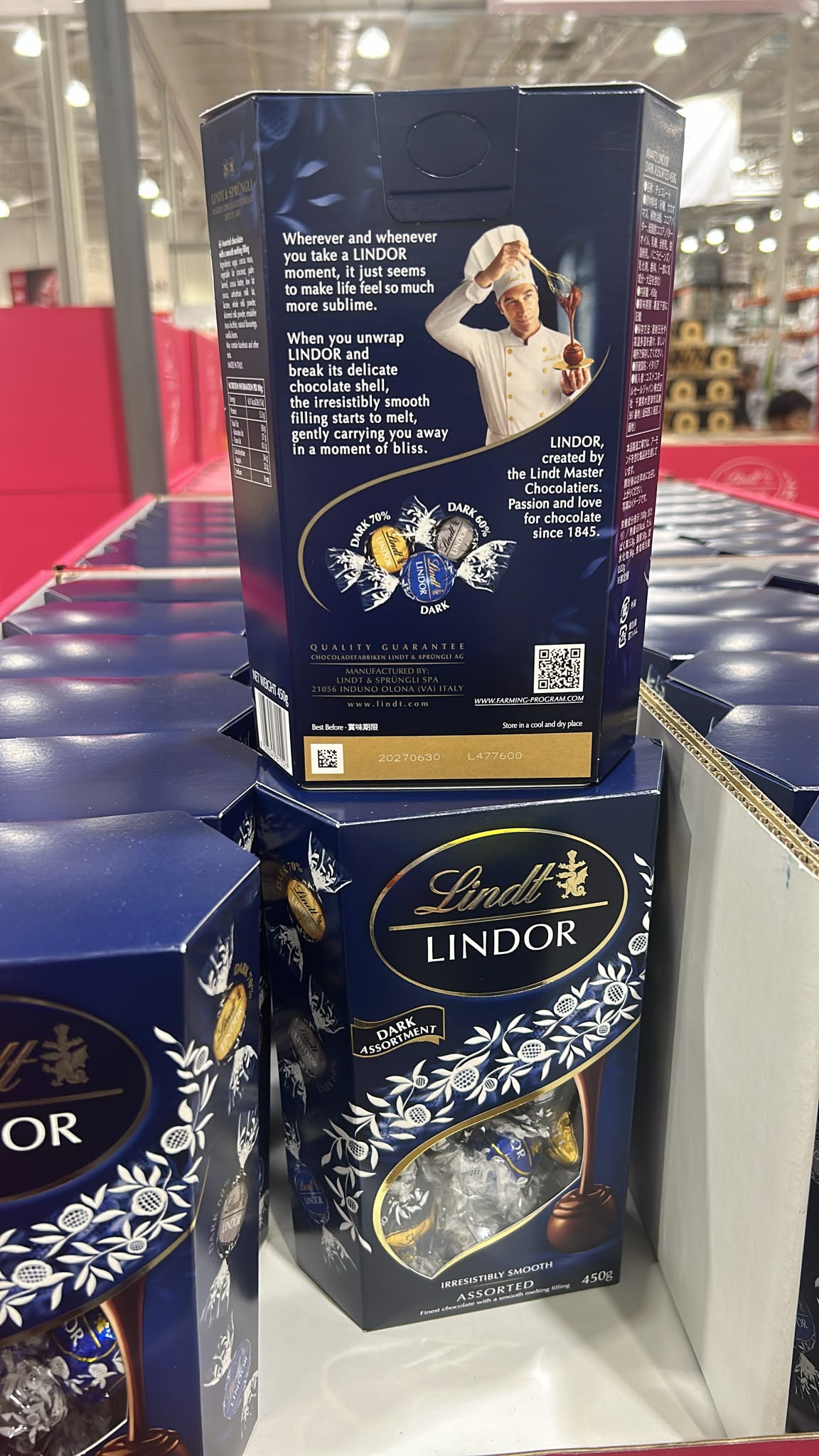 Lindt 瑞士蓮 LINDOR 黑巧克力綜合軟心球禮盒 - 450g