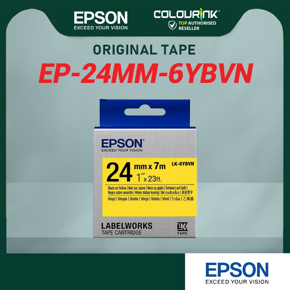 Epson Original Vinyl Laminated Sticker LK-Tape 4WBVN 5WBVN 5YBVN 5WBVN 6YBVN 7WBVN 7YBVN for Labelworks Printer