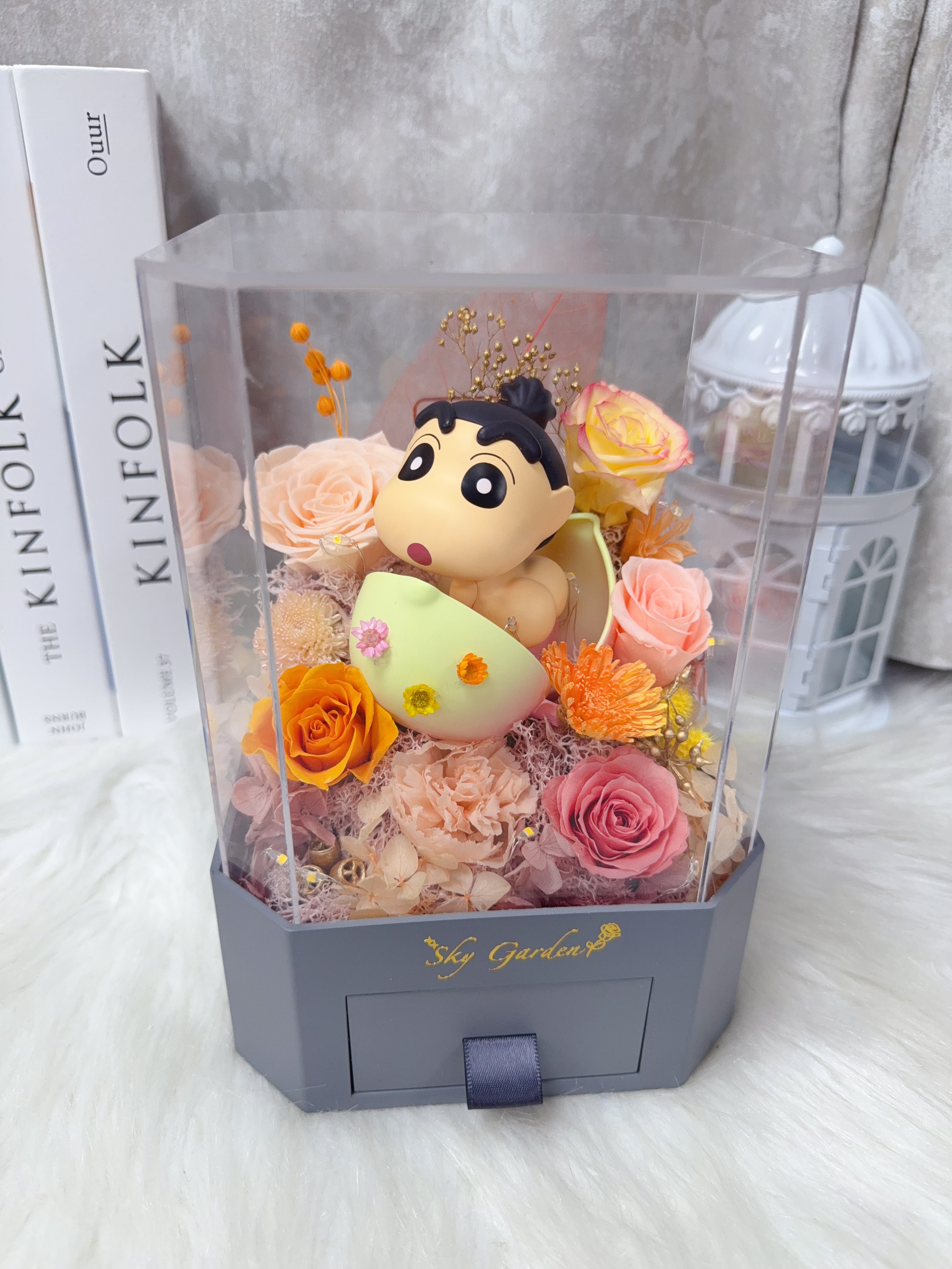 小新屁屁橙永生花花盒