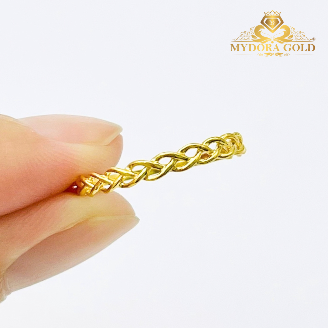 MYDORA Cincin Rapunzel Minimalist | Cincin Fesyen Series l Cincin Emas 916 [916 Gold Ring]