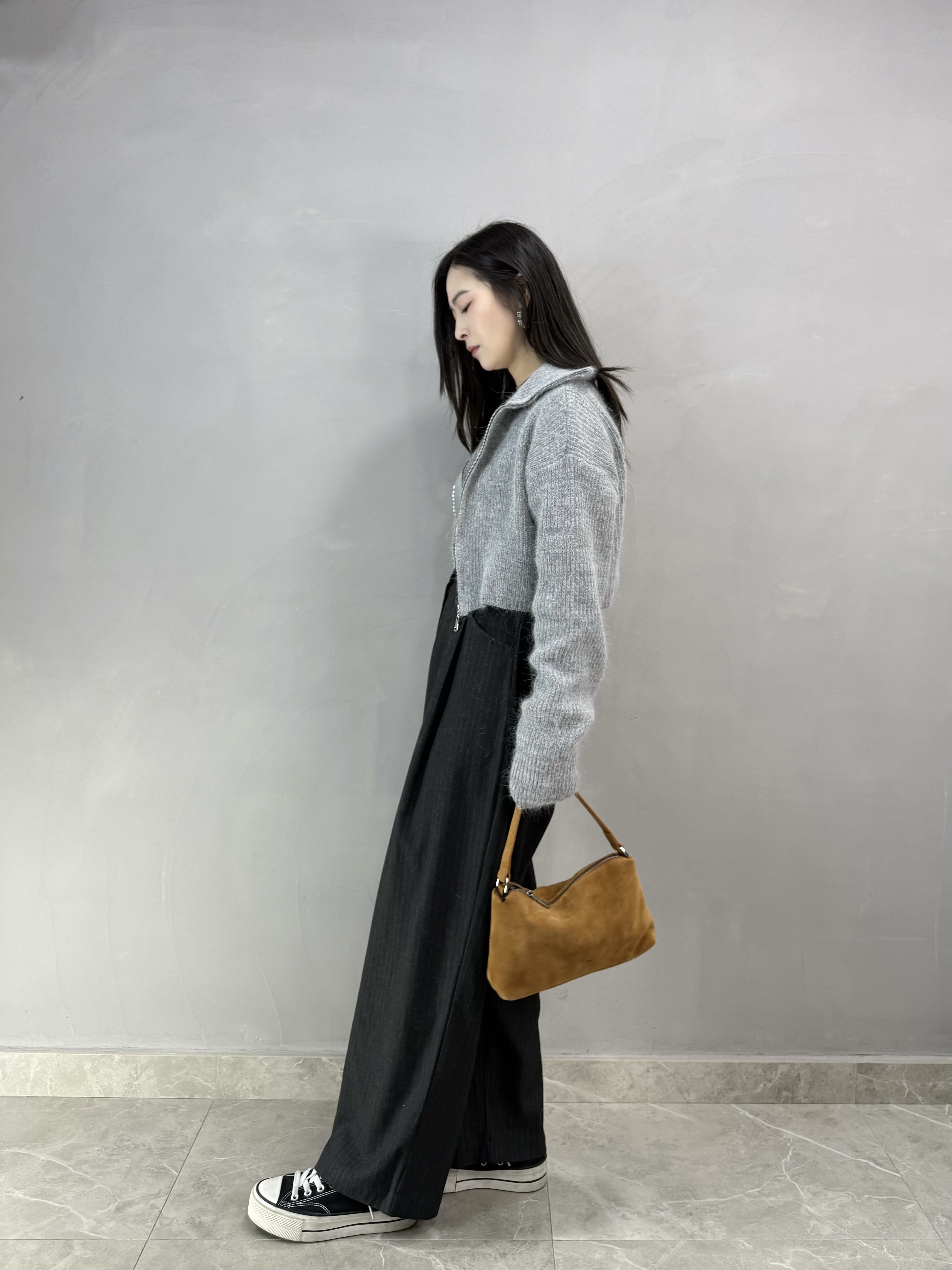 F67 束腰條子闊褲