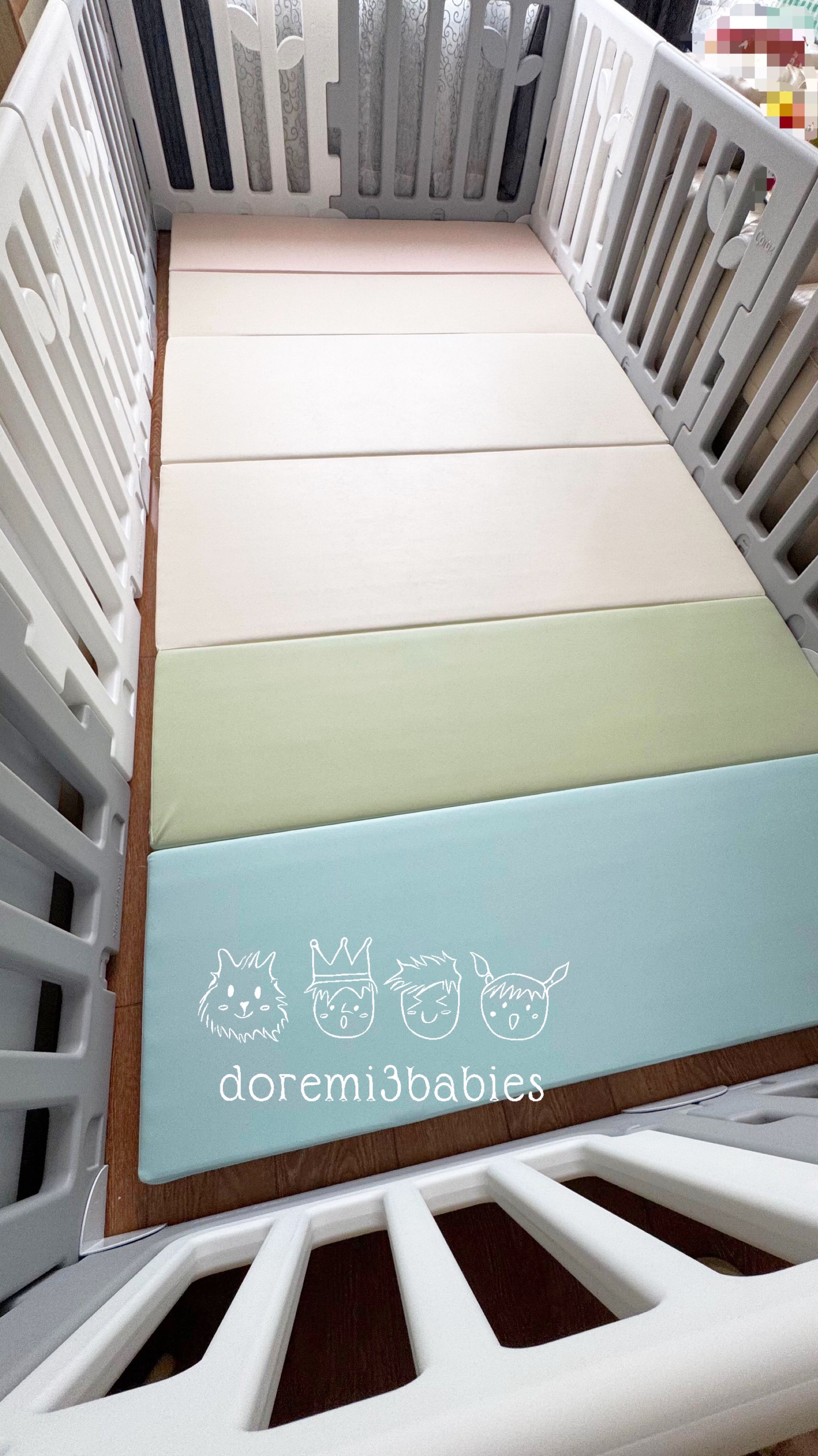 Caraz Multi Bumper 寶寶屋 - 用6摺地墊加配圍欄【送直型卡扣8個】 (預訂5-7日)