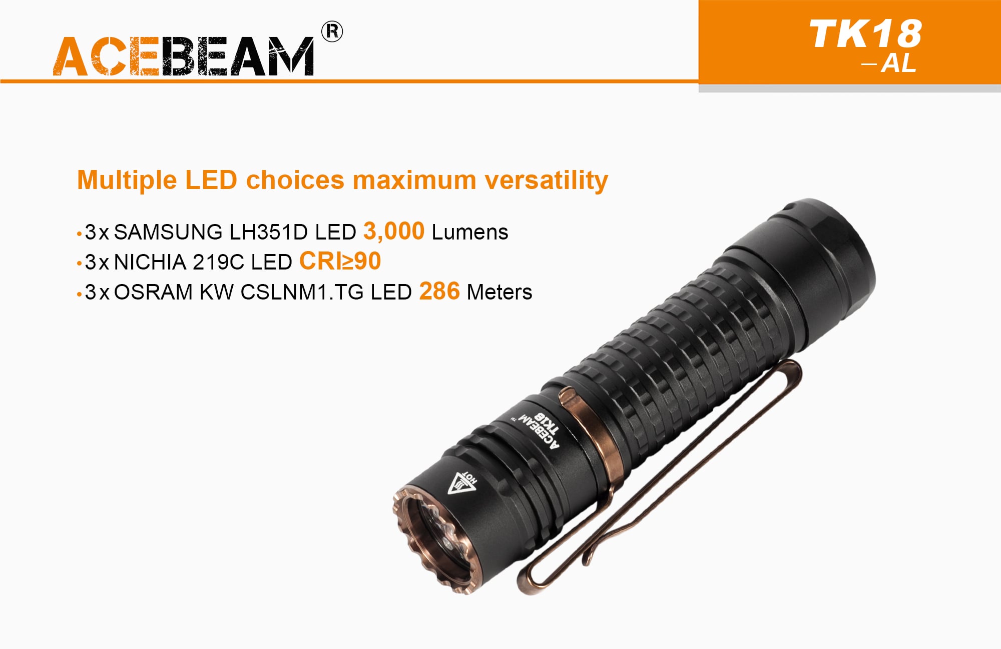 ACEBEAM TK18-AL 超輕緊湊型EDC手電｜