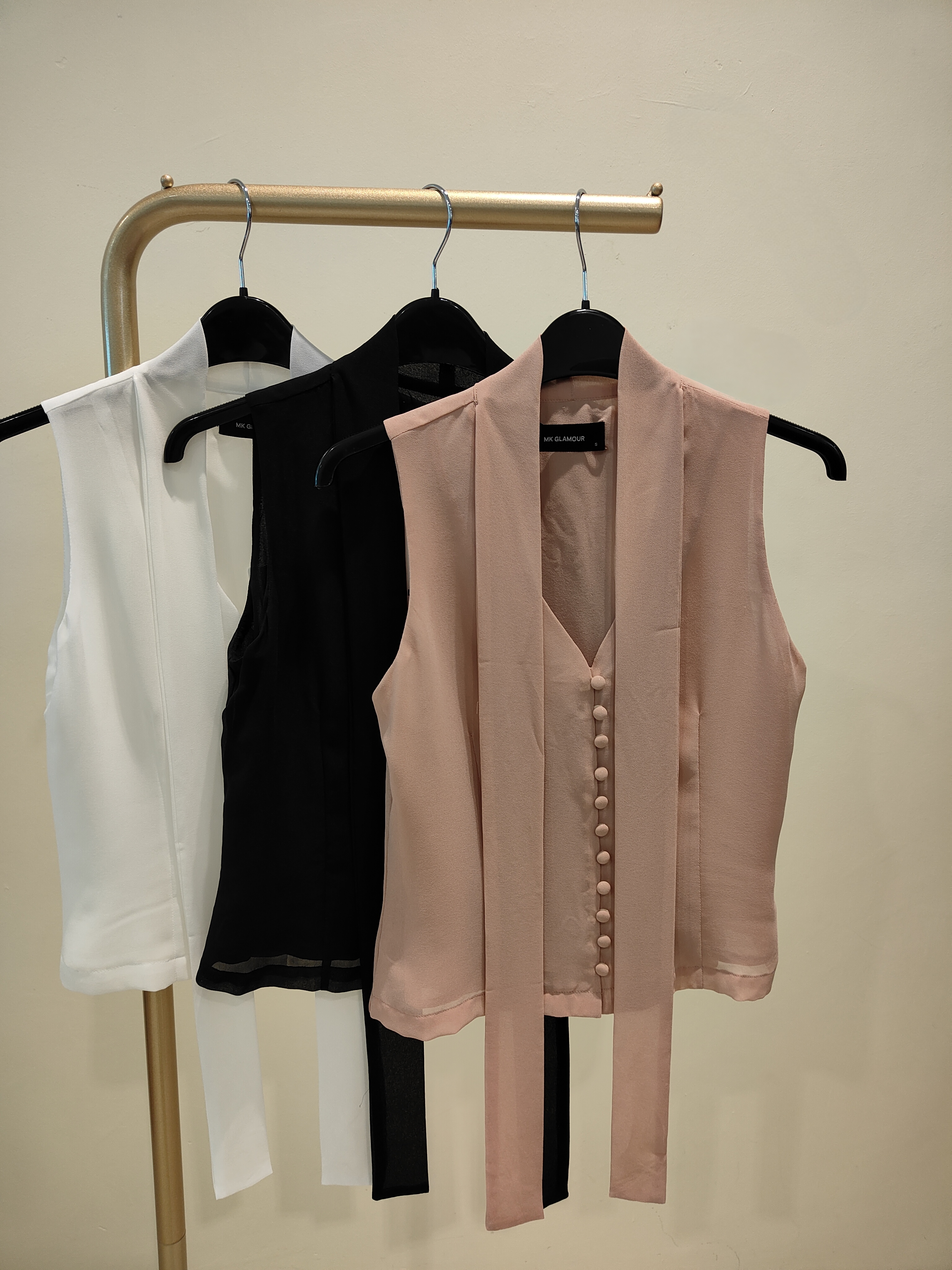 独家雪纺V领上衣 2696