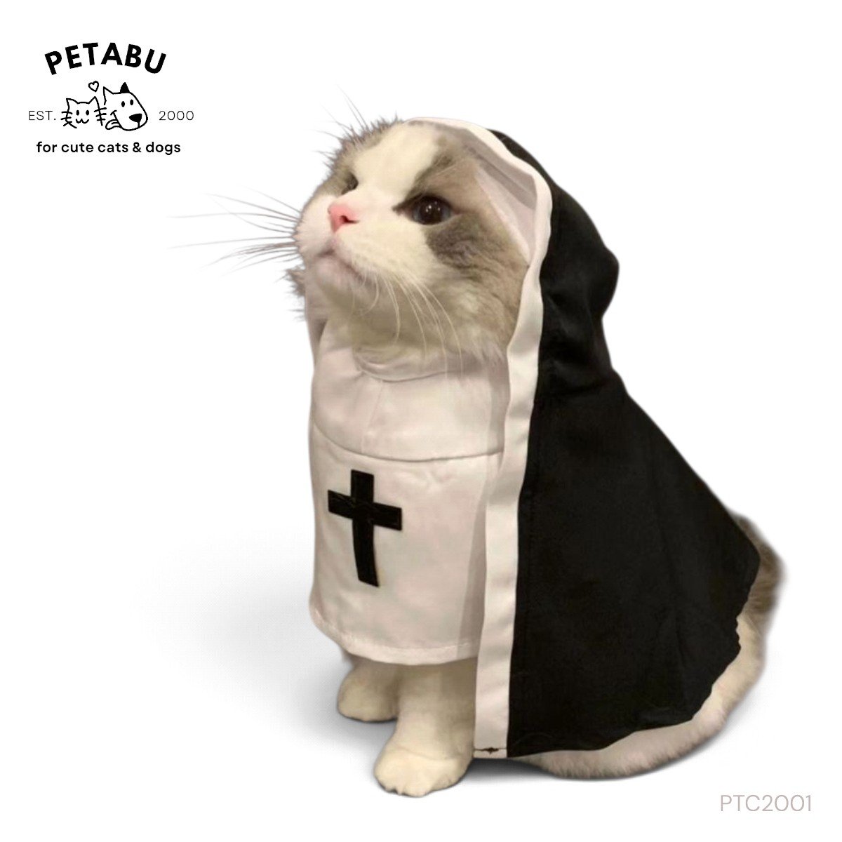 貓狗萬聖節修女服裝 Halloween Pet Costume 寵物修女造型萬聖節貓狗衫 香港現貨｜PTC2001