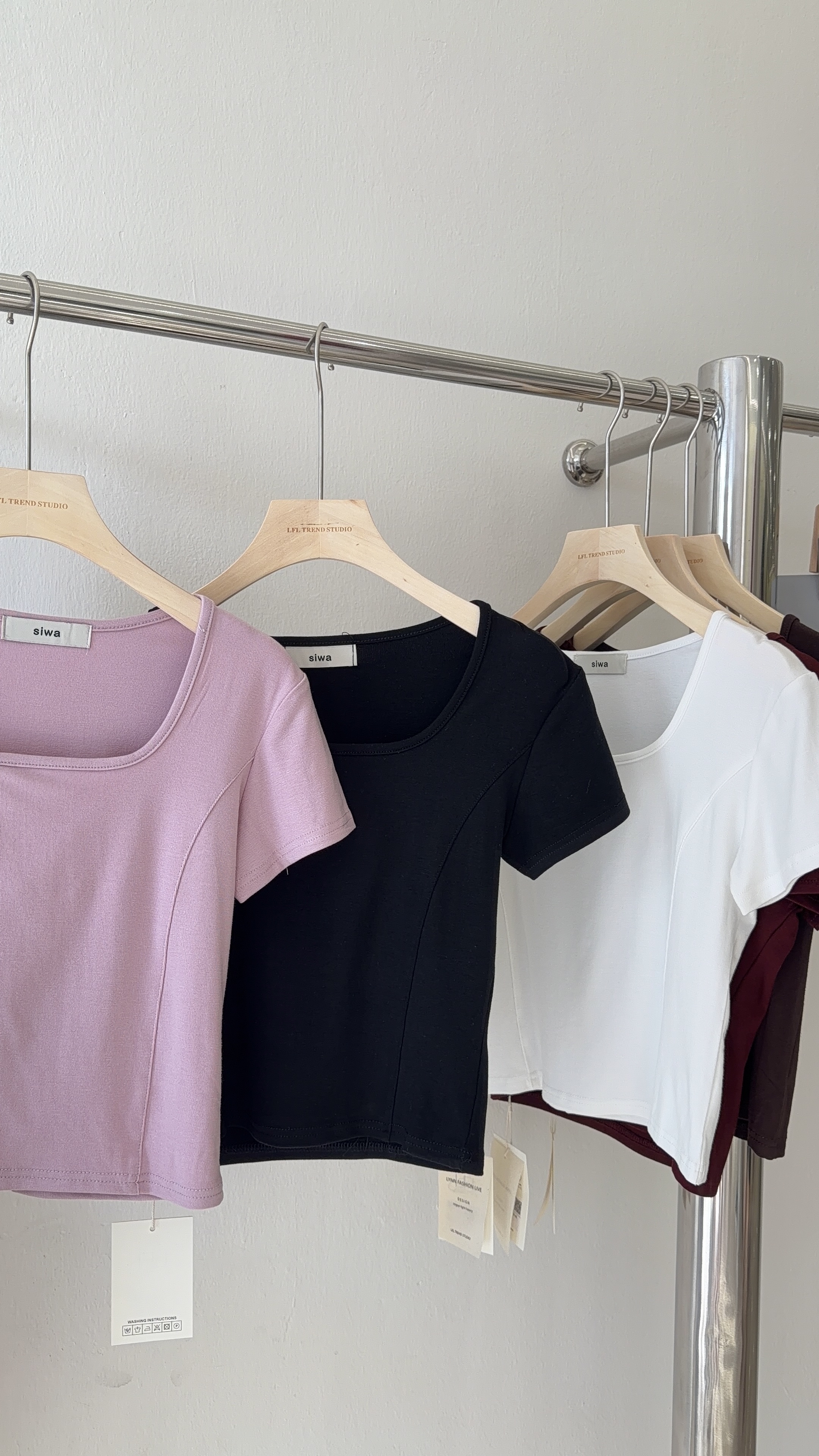 6561 爆款显瘦百搭方领上衣