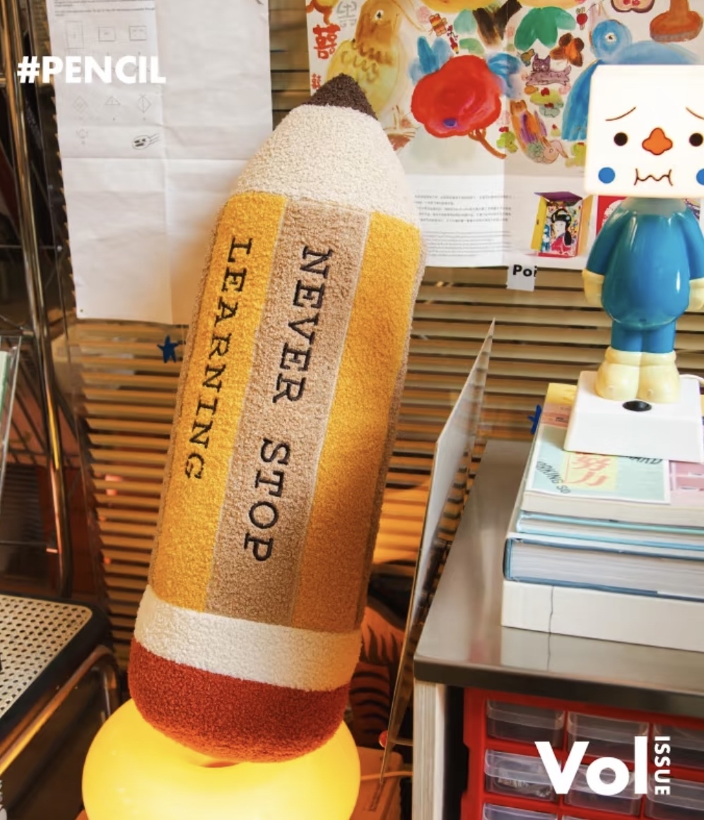 復古學霸巨型鉛筆抱枕