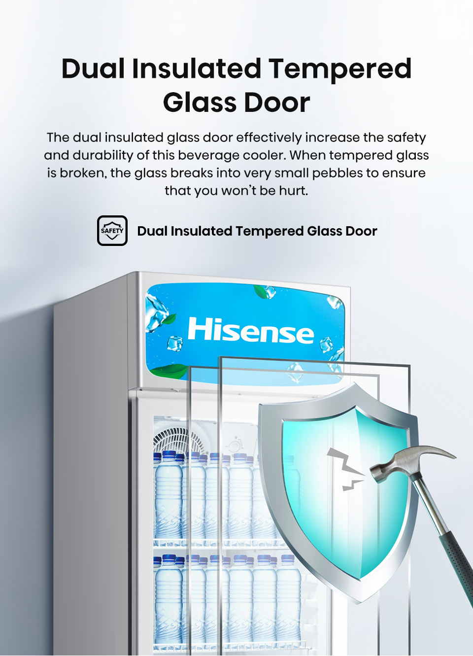 Hisense 320L Commercial Showcase Chiller (EXHSC-320FLG)