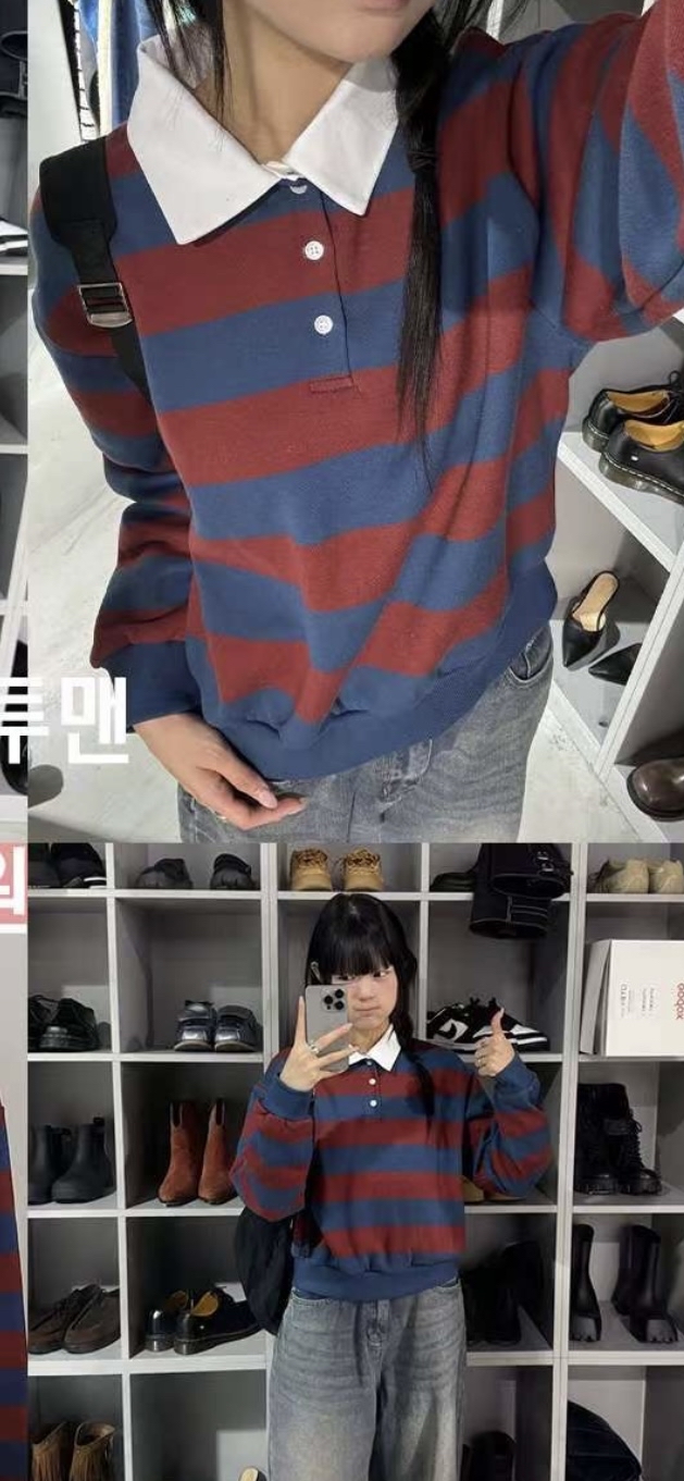 已售罄❌韓國混羊毛棉質polo領hoodie 