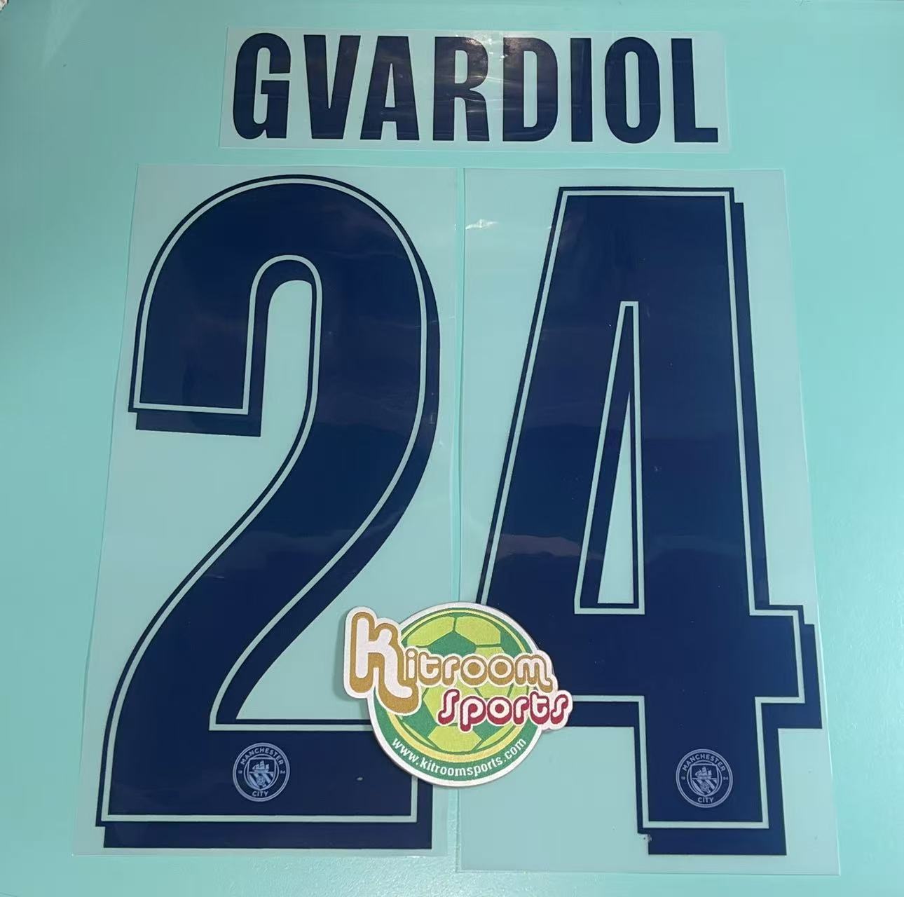 2025-26 Manchester City Home UCL Nameset #24 GVARDIOL