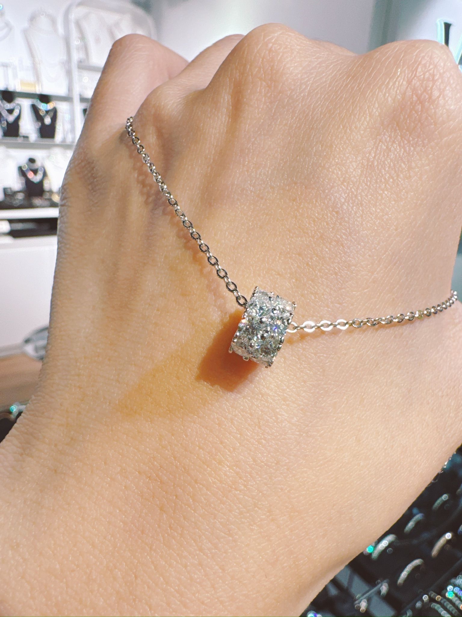 JNM072 四方來才莫桑鑽頸鏈