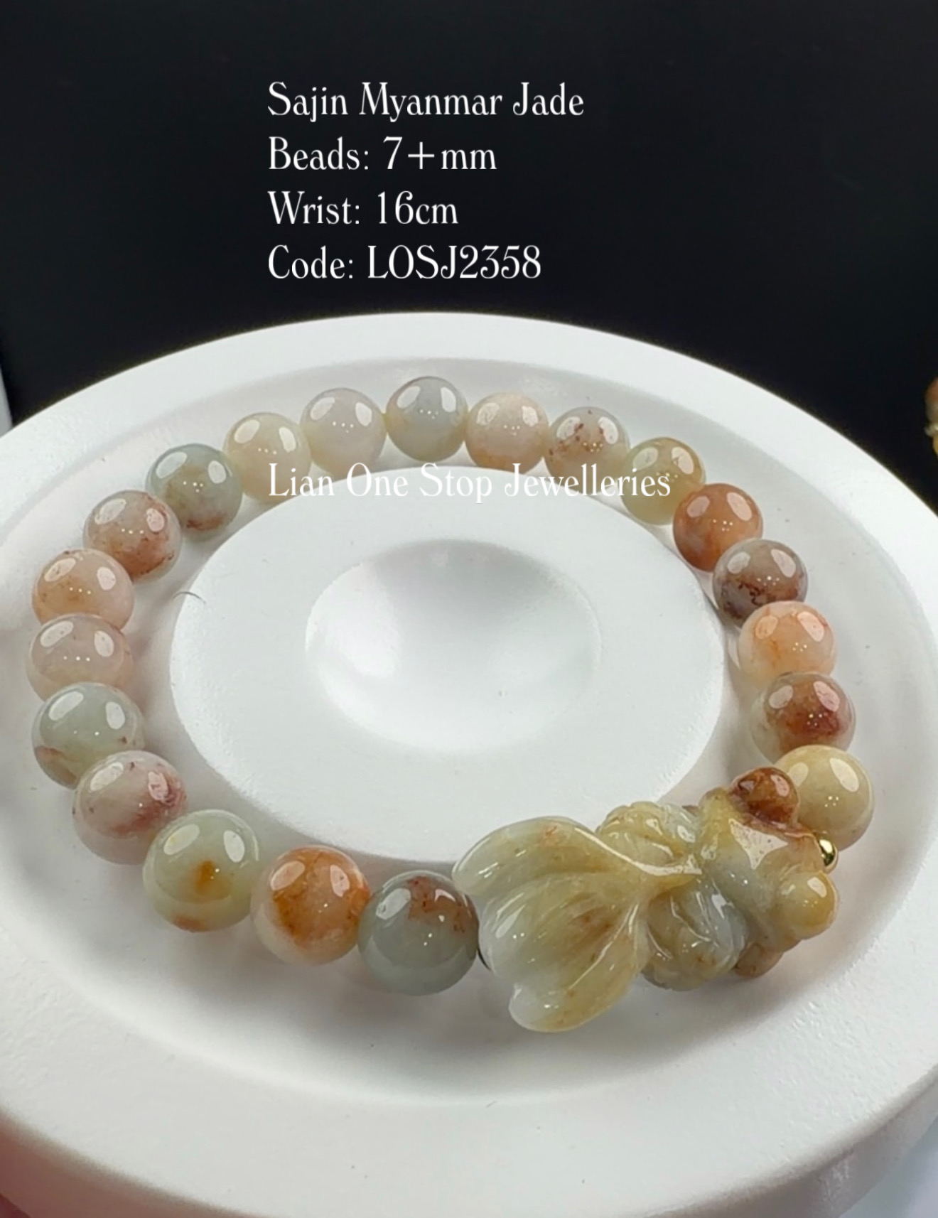 Code: LOSJ2358 Sajin Myanmar Jade 7+mm