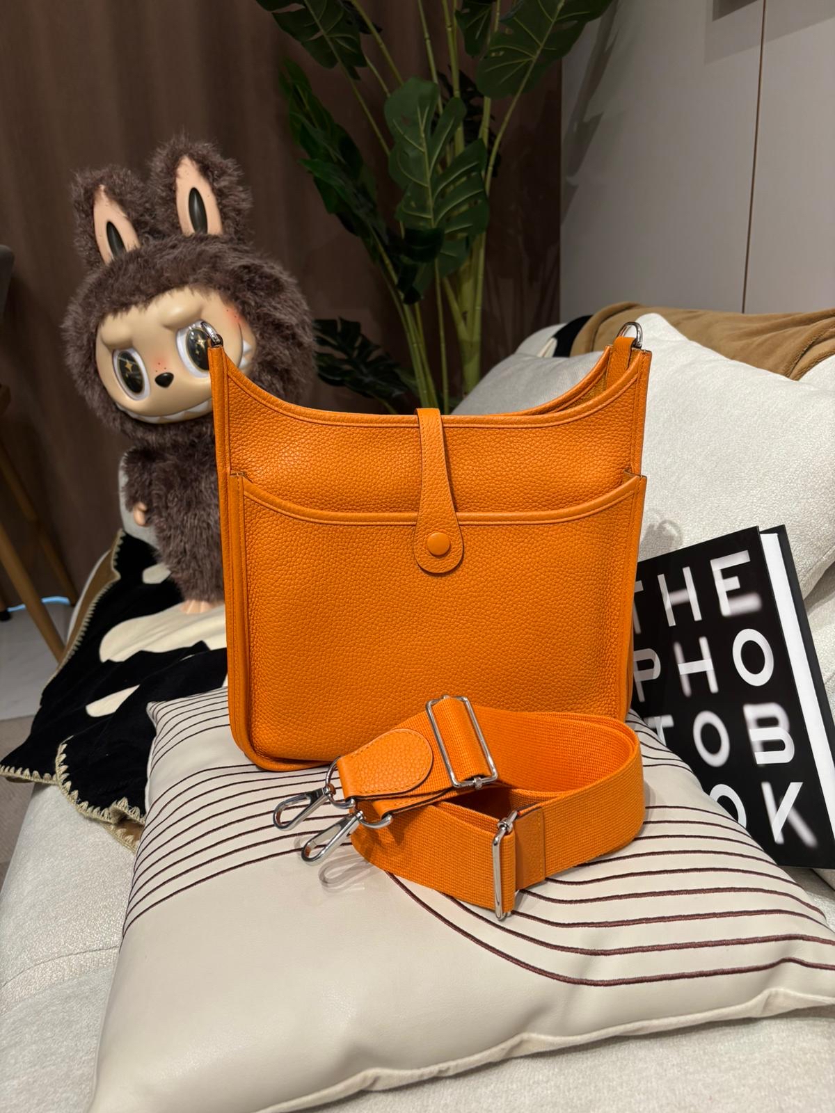 Hermes evelyne 29, Stamp C 杏脯色 TC粒粒牛皮 100%Authentic ,98%new ✅塵袋