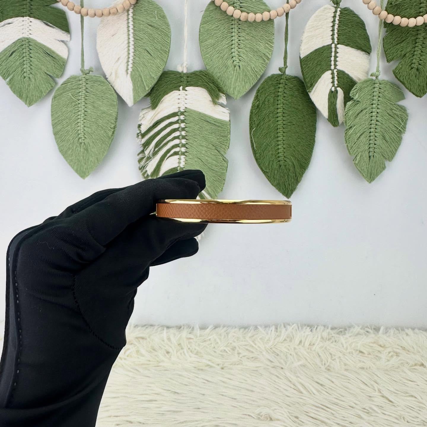 HERMES 閑置品🌟Olympe bracelet 金棕色 T3 Size 全套有單🤎