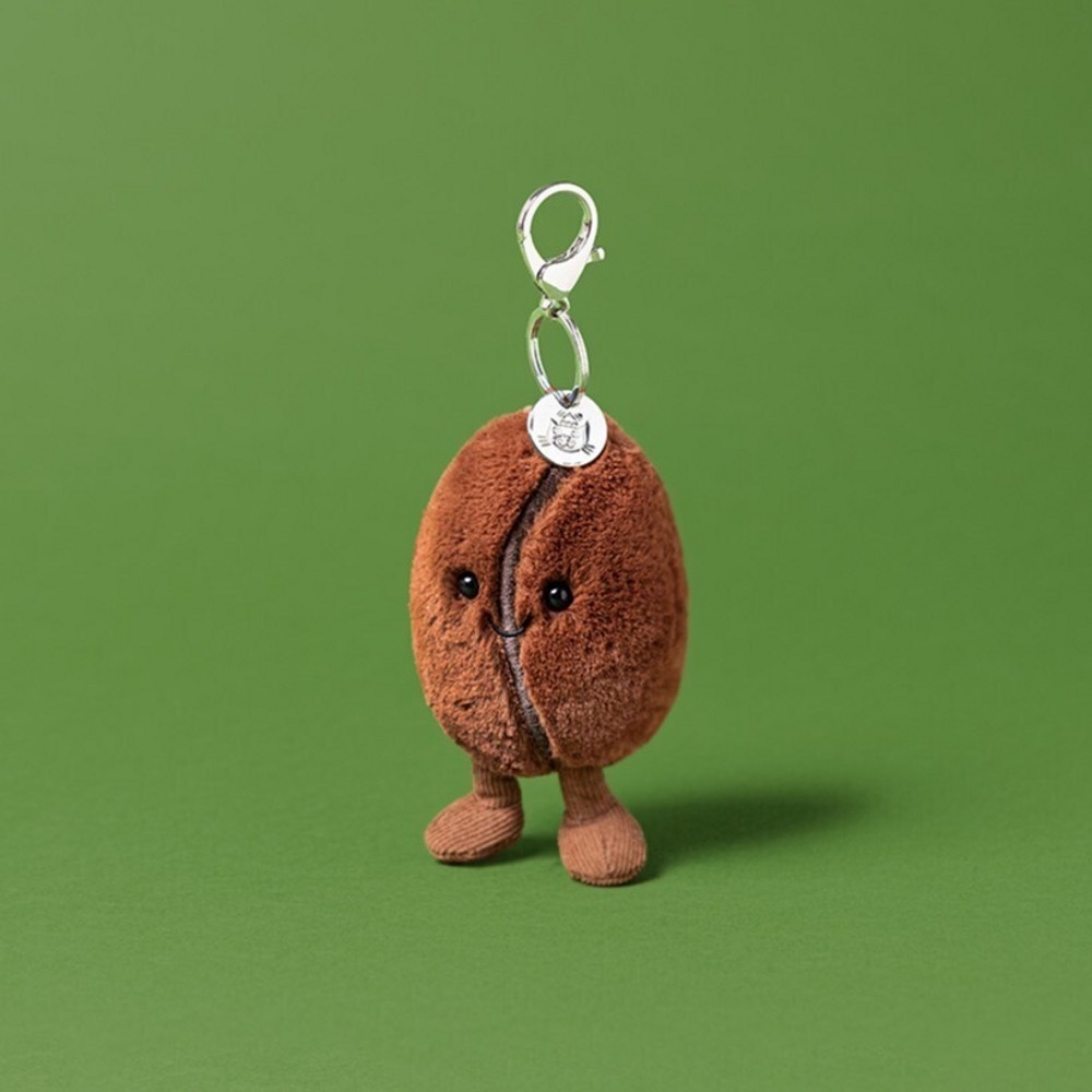 JELLYCAT Amuseables Coffee Bean Bag Charm 趣味咖啡豆鎖匙扣