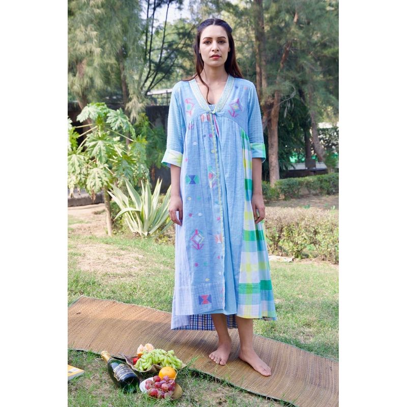 Jamdani V領/兩件套catalog 印度非物質文化遺產手工搖織 