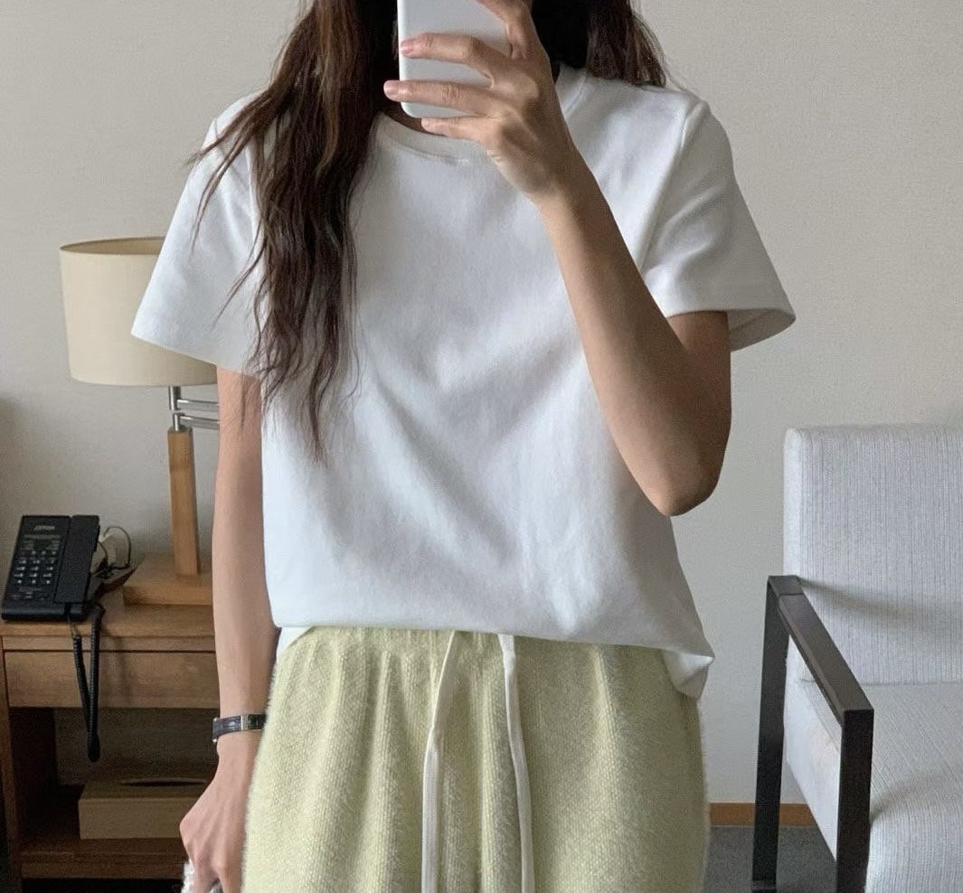 Made in Korea 🇰🇷高質彈性棉tee