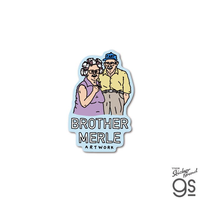 Brother merle artwork sticker