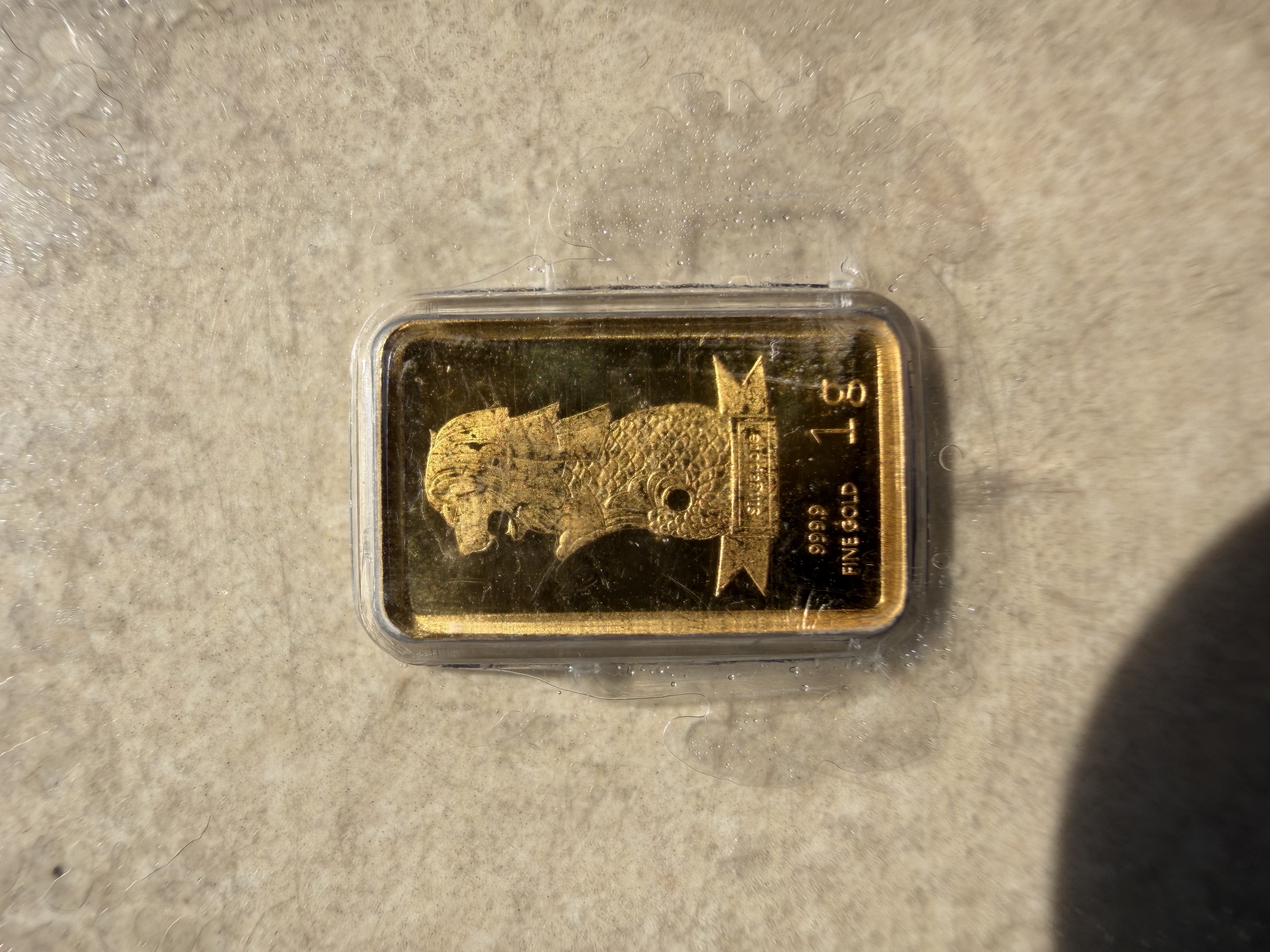 Baird Mint 🇬🇧 Merlion 1g Year 2013 Fine Gold Bar 999.9