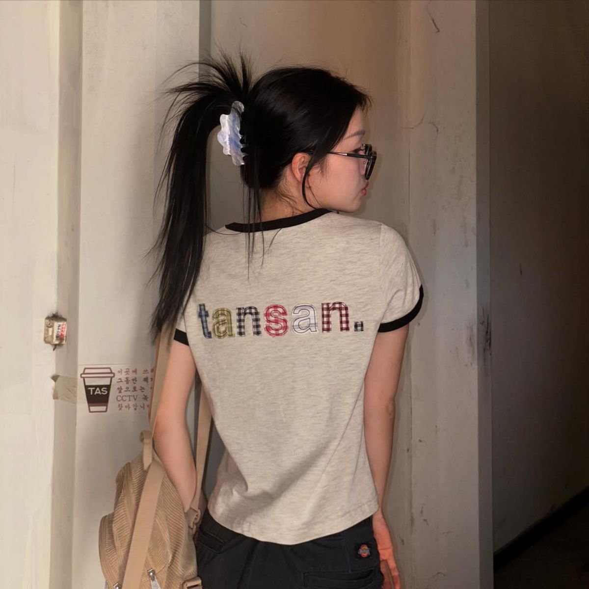 🇰🇷訂購｜tansanmagnesium｜Carbonated Applique Ringer T-shirt 