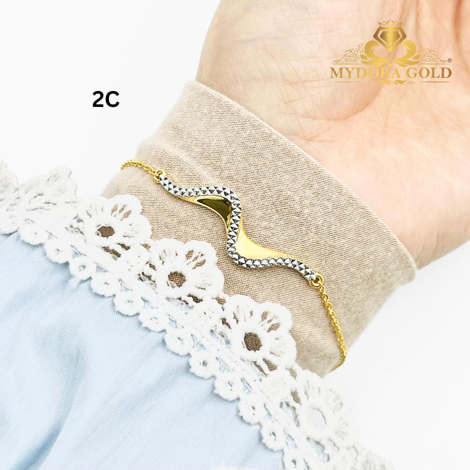 MYDORA Rantai Tangan Sauh Fesyen + Cinta Ombak Rindu Pahat l EMAS 916/22K