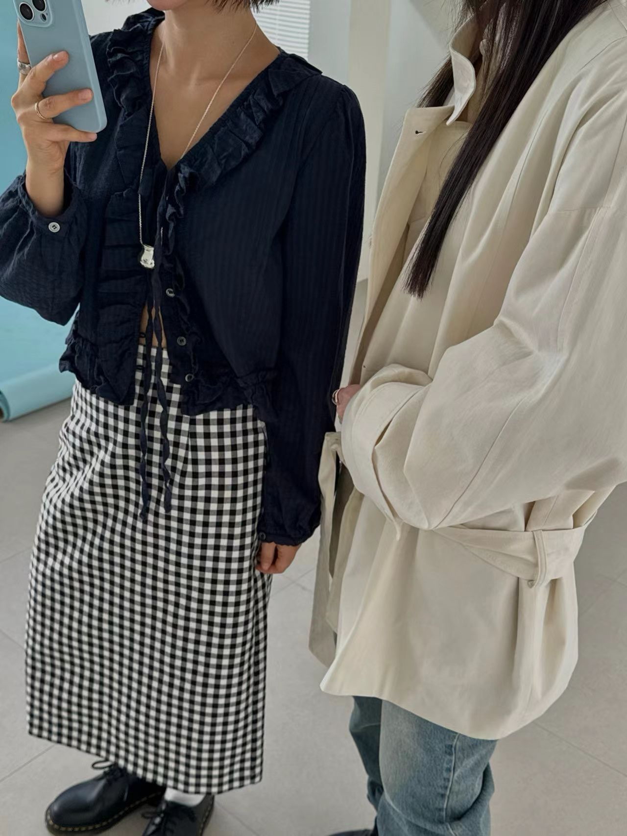 Ruffle soft cotton shirt 