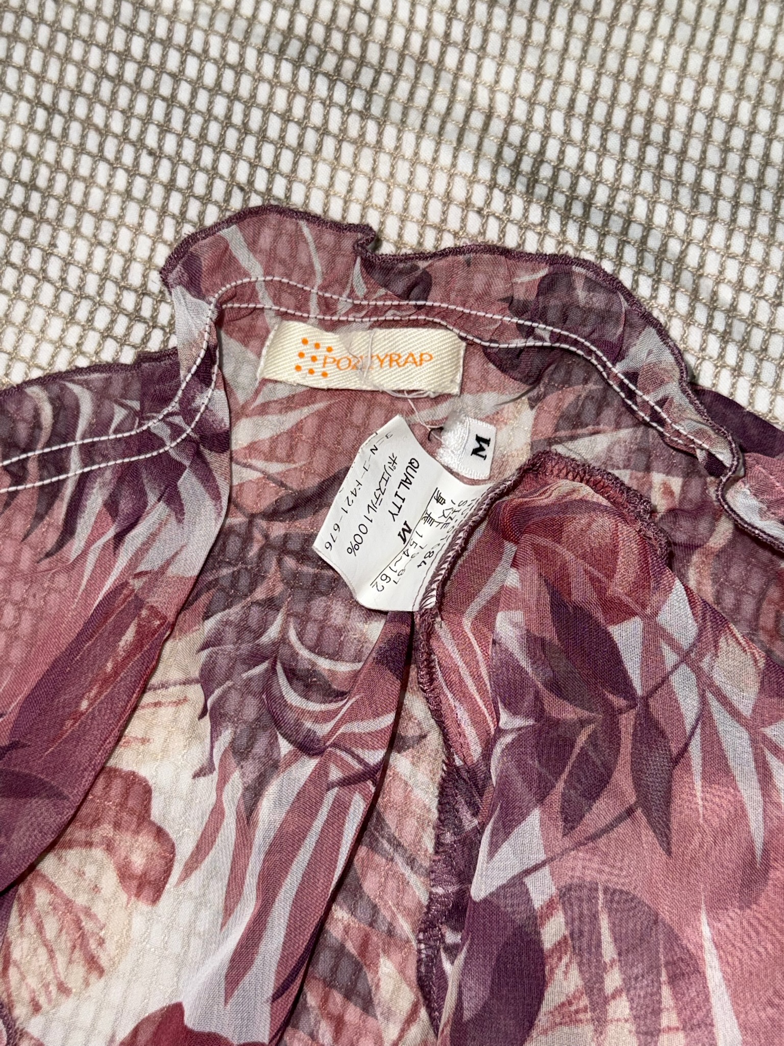 Boho Botanical Chiffon Dress with Ruffled Trim