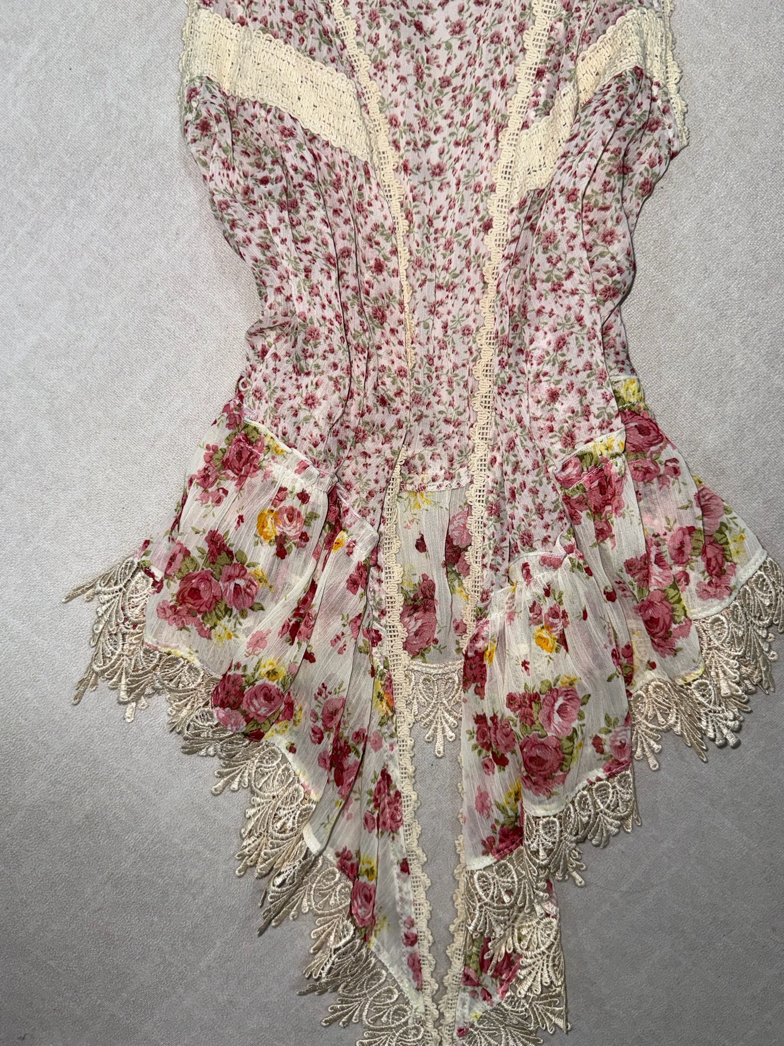 Floral Lace Vest Cardigan
