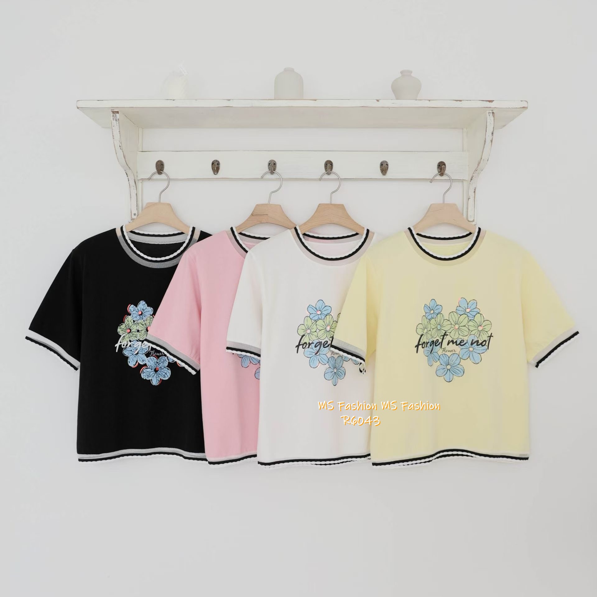 G6043 韓國🇰🇷花花字母print top