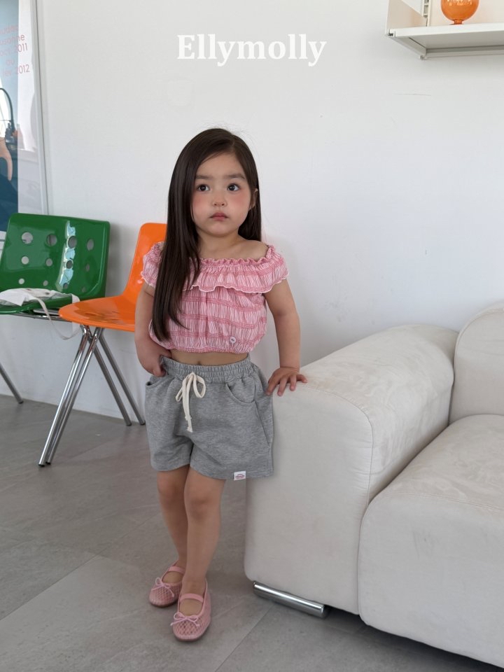 Ellymolly | Frill Blouse(Pink/Cream size7(100-110)