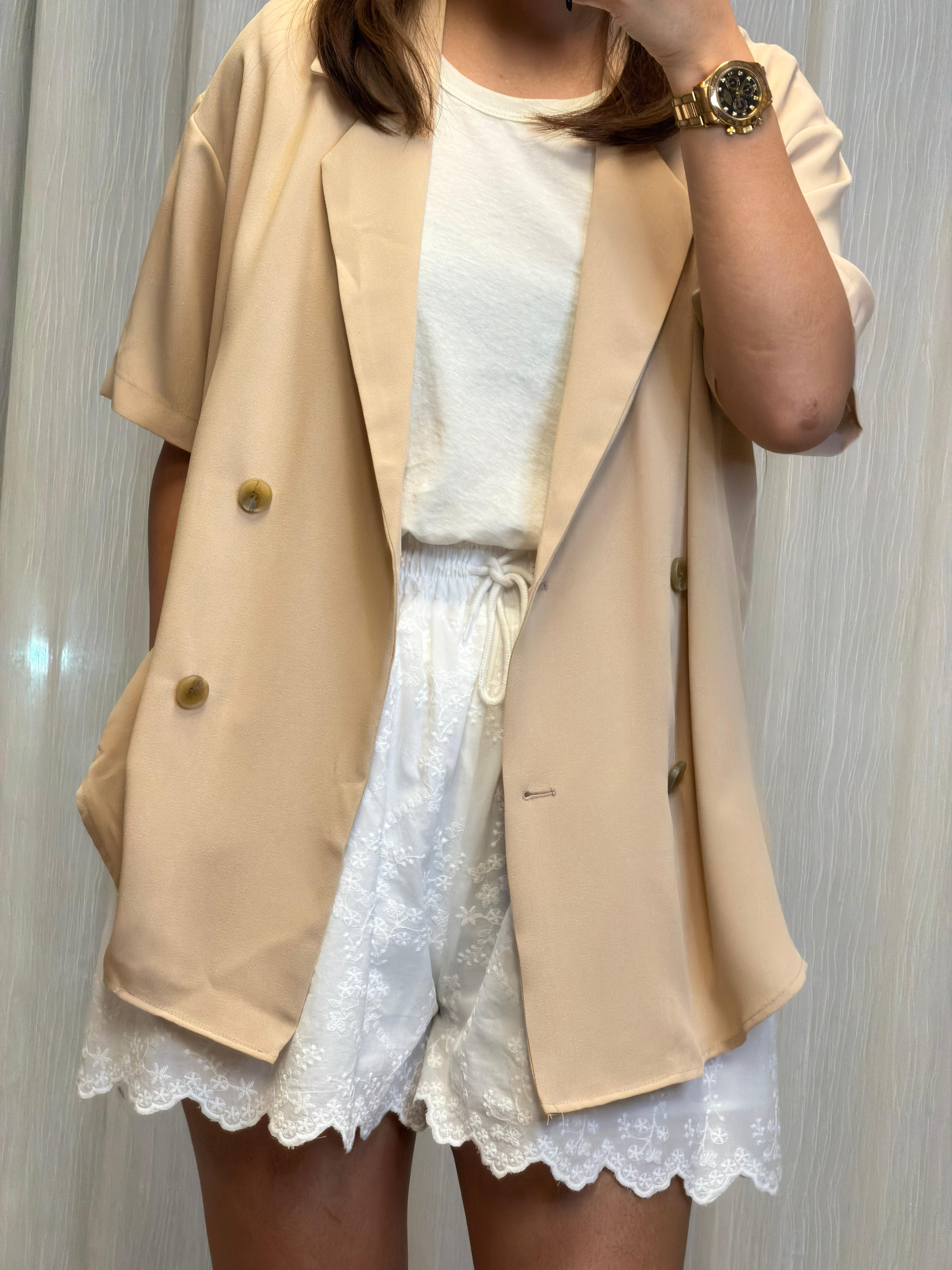 221117 雪紡短身外套