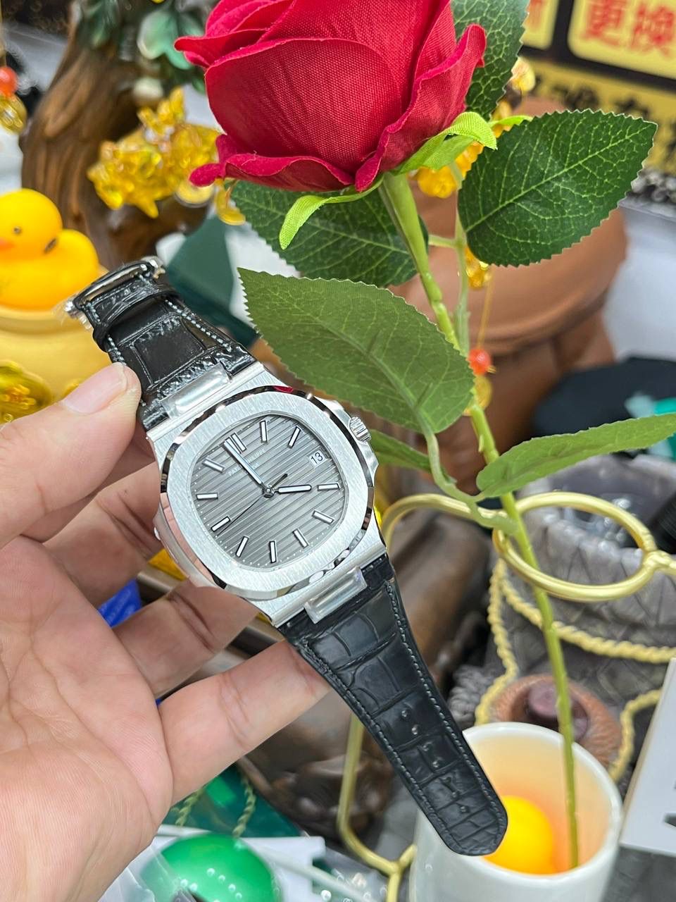 鹦鹉螺5711灰盘胶带胶带款/40mm*8.3mm/Cal.324一体机😍💯🤍