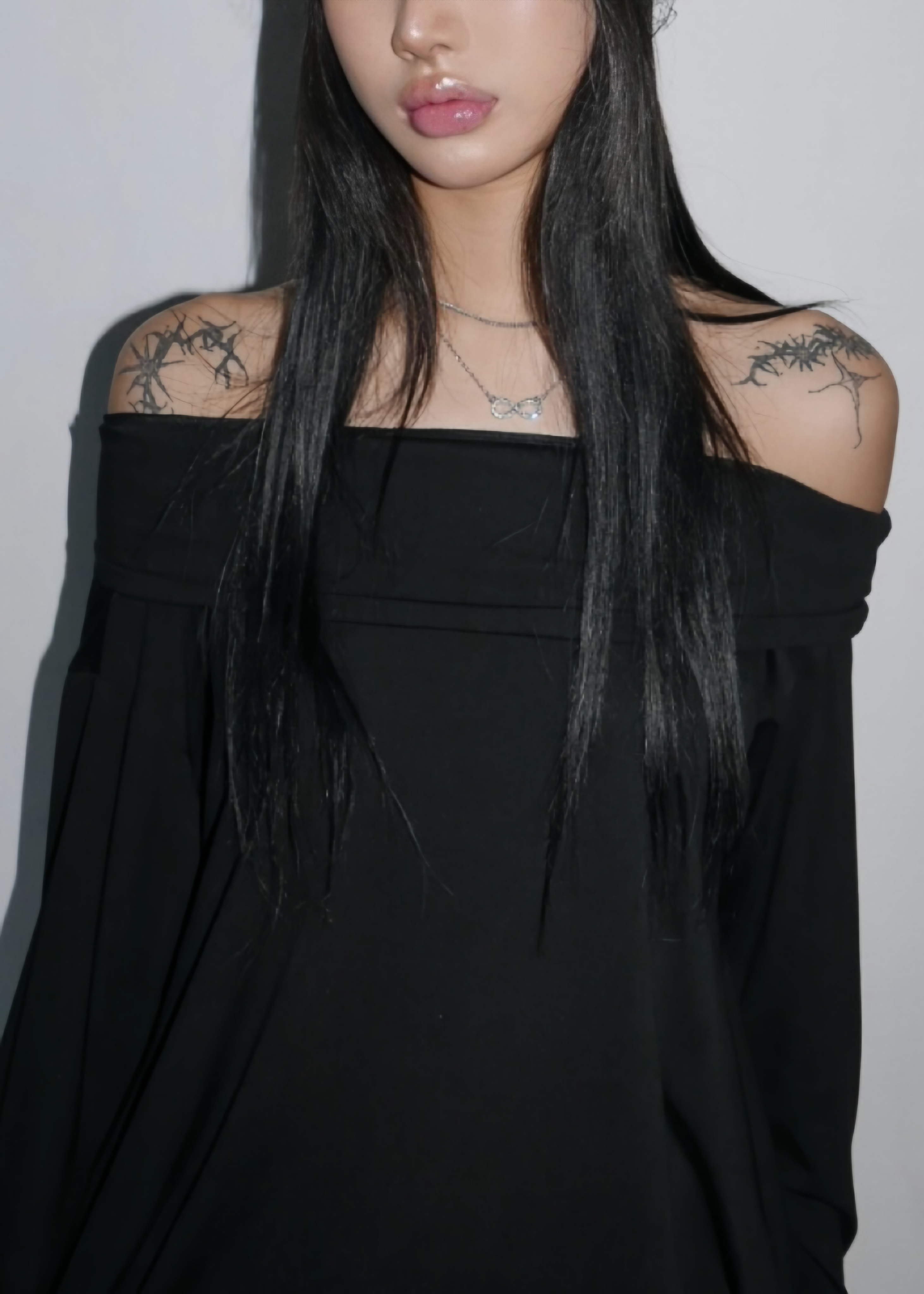 Off Shoulder Tie-Waist Long Sleeve