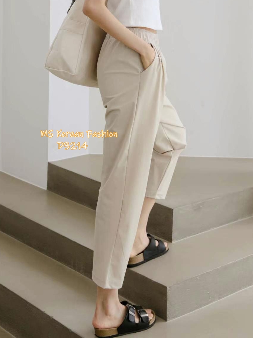 D3214 韓國🇰🇷冰涼料休閒褲