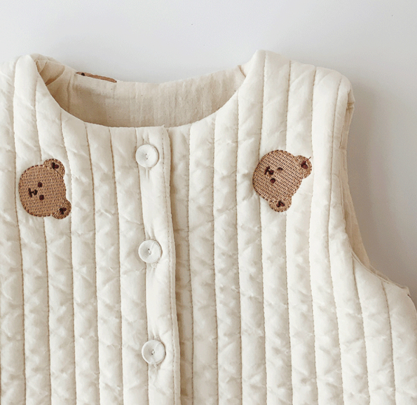 Dottodot 熊仔刺繡背心(L)