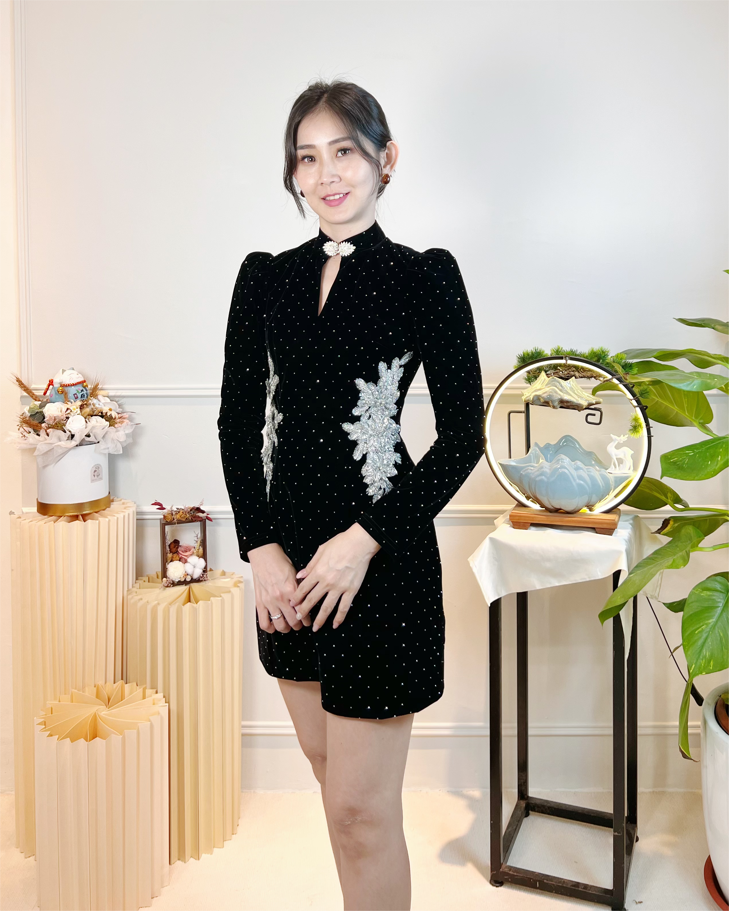 5091 Celeste Crystal Mini Dress